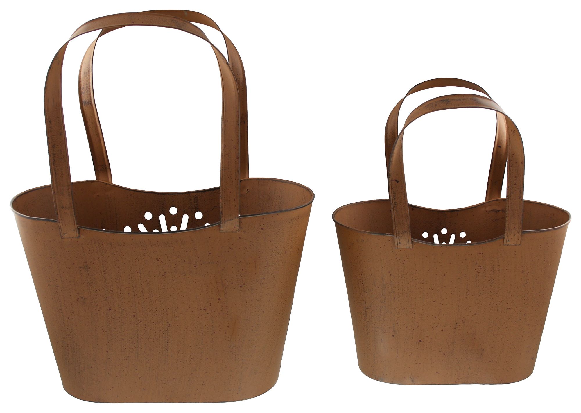 Acheter Lot de 2 décorations en métal "sac" dans la boutique en ligne de Frank Flechtwaren pour Jardinières Acheter Lot de 2 décorations en métal "sac" dans la boutique en ligne de Frank Flechtwaren pour Jardinières