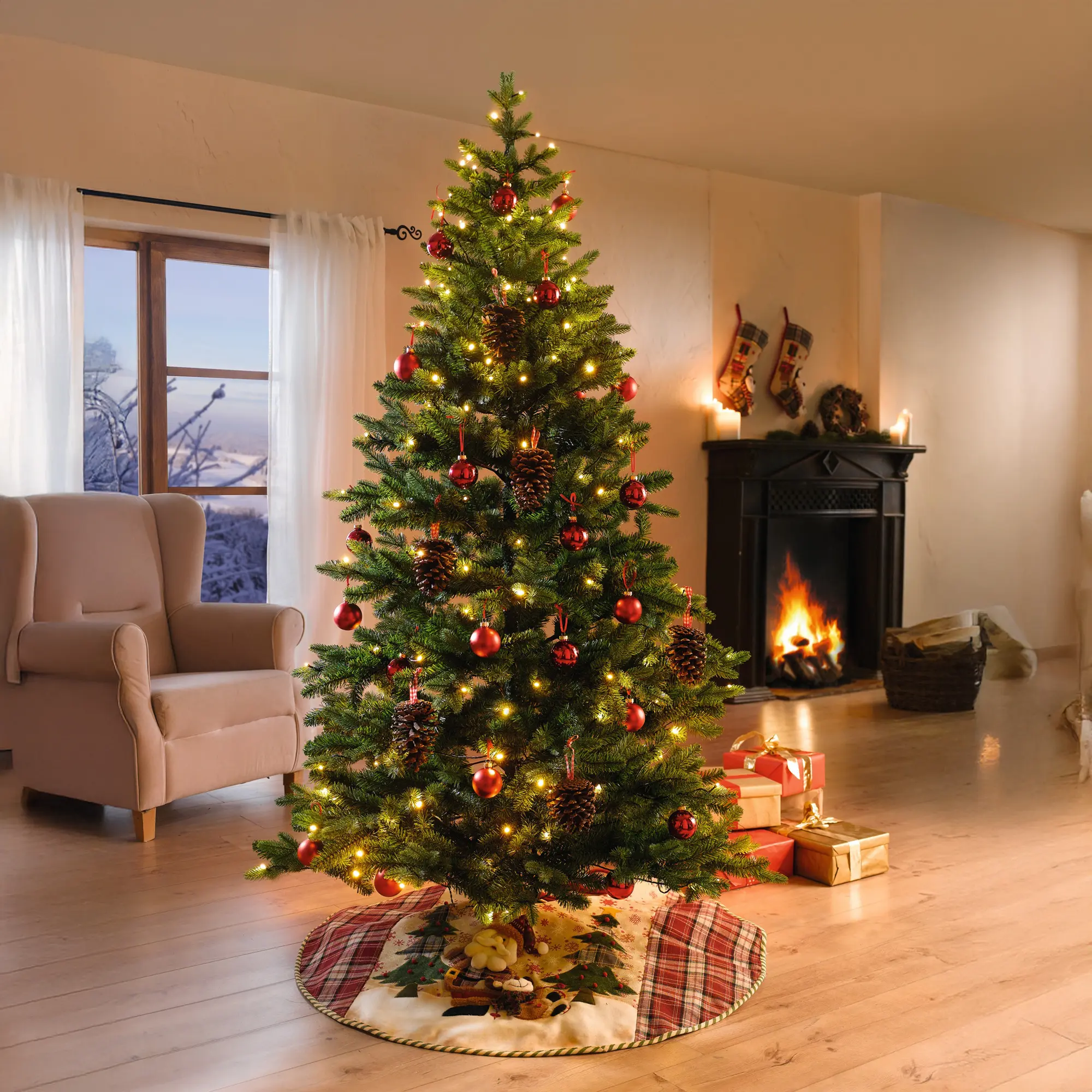 Acheter Sapin de Noël avec guirlande lumineuse  dans la boutique en ligne de Frank Flechtwaren