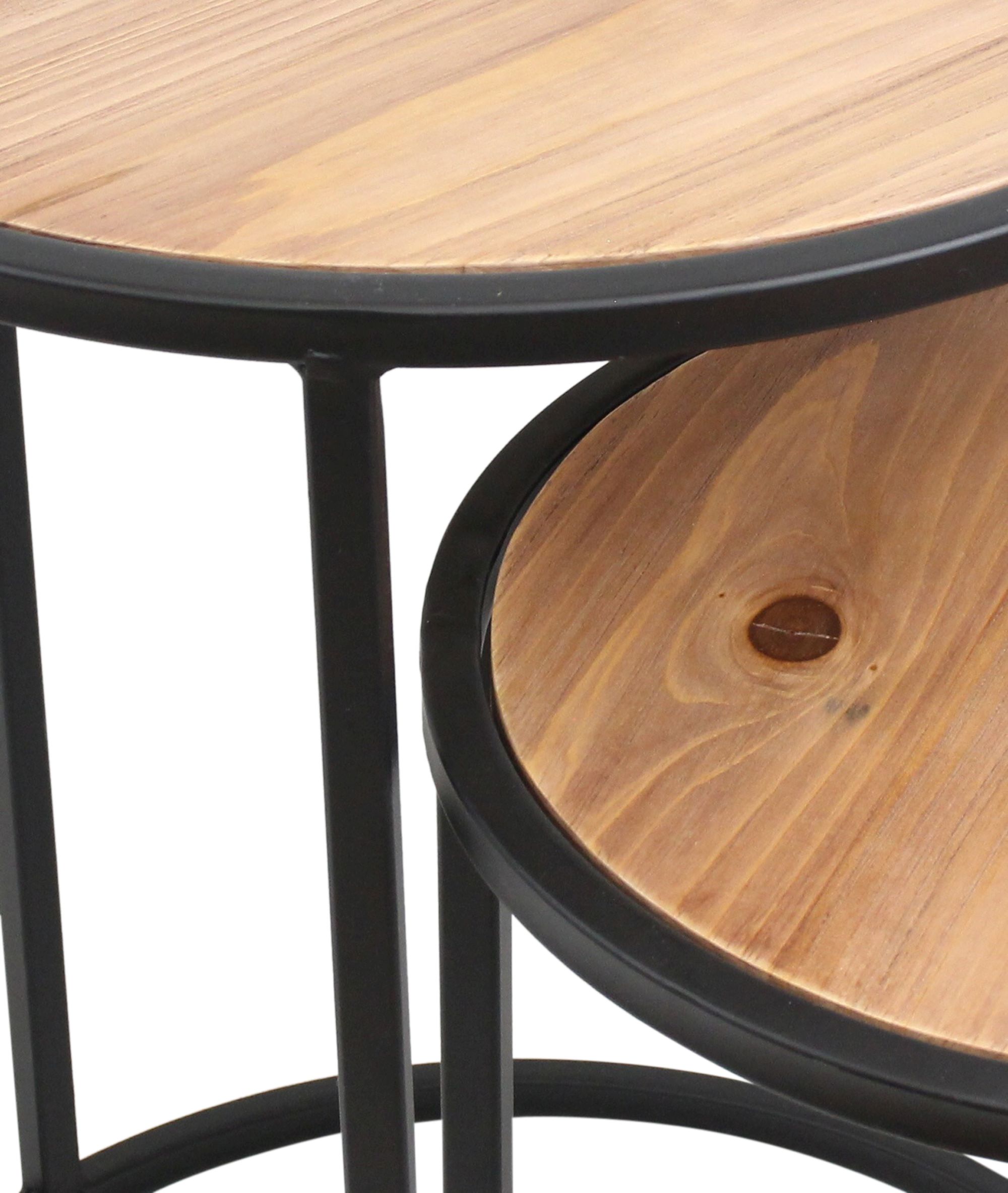 Acheter Lot de 2 tables gigognes "cercle"  dans la boutique en ligne de Frank Flechtwaren pour Tables