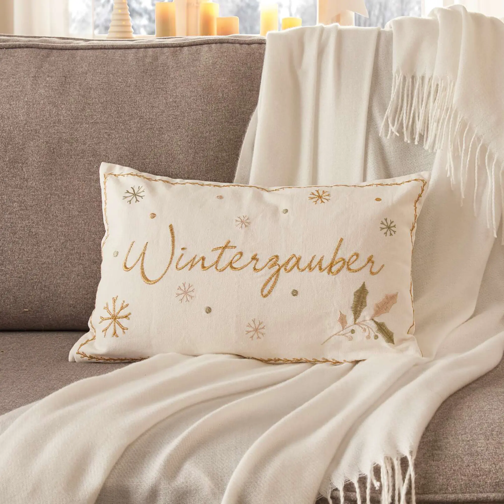 Acheter Housse de coussin "Winterzauber"  dans la boutique en ligne de Frank Flechtwaren