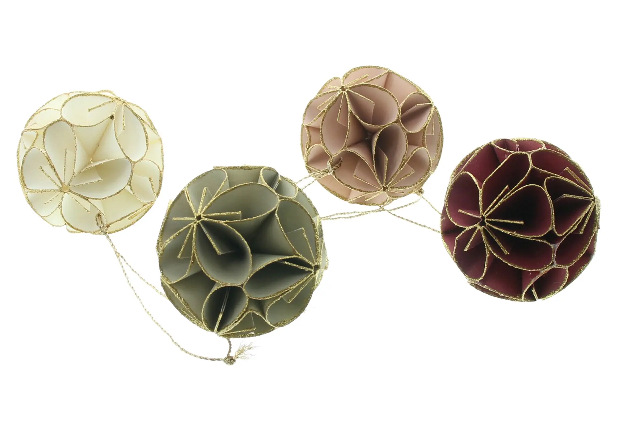 Acheter Suspensions décoratives « Boules de Noël », lot de 4 dans la boutique en ligne de Frank Flechtwaren