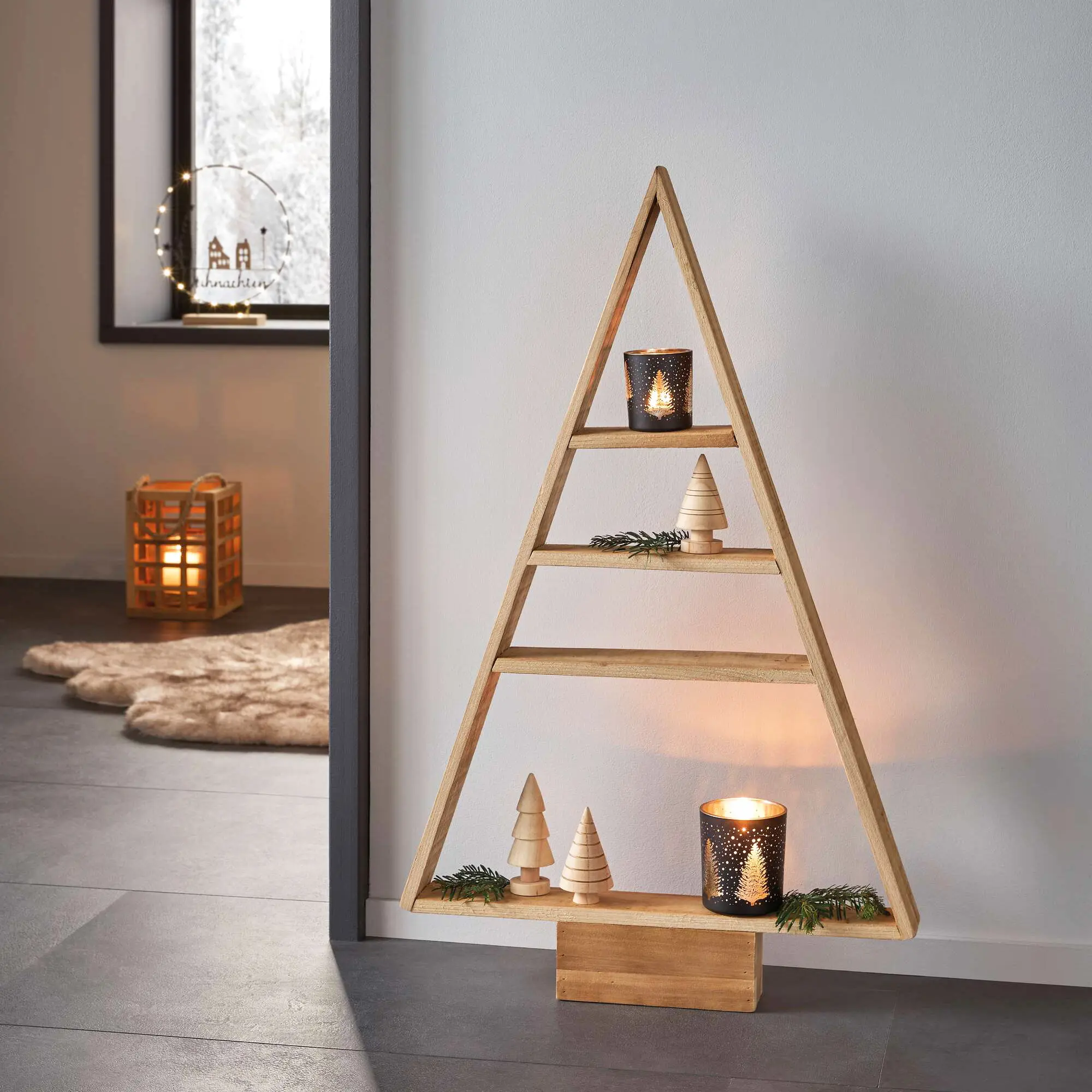 Acheter Lot de 2 lumignons "forêt de sapins"  dans la boutique en ligne de Frank Flechtwaren