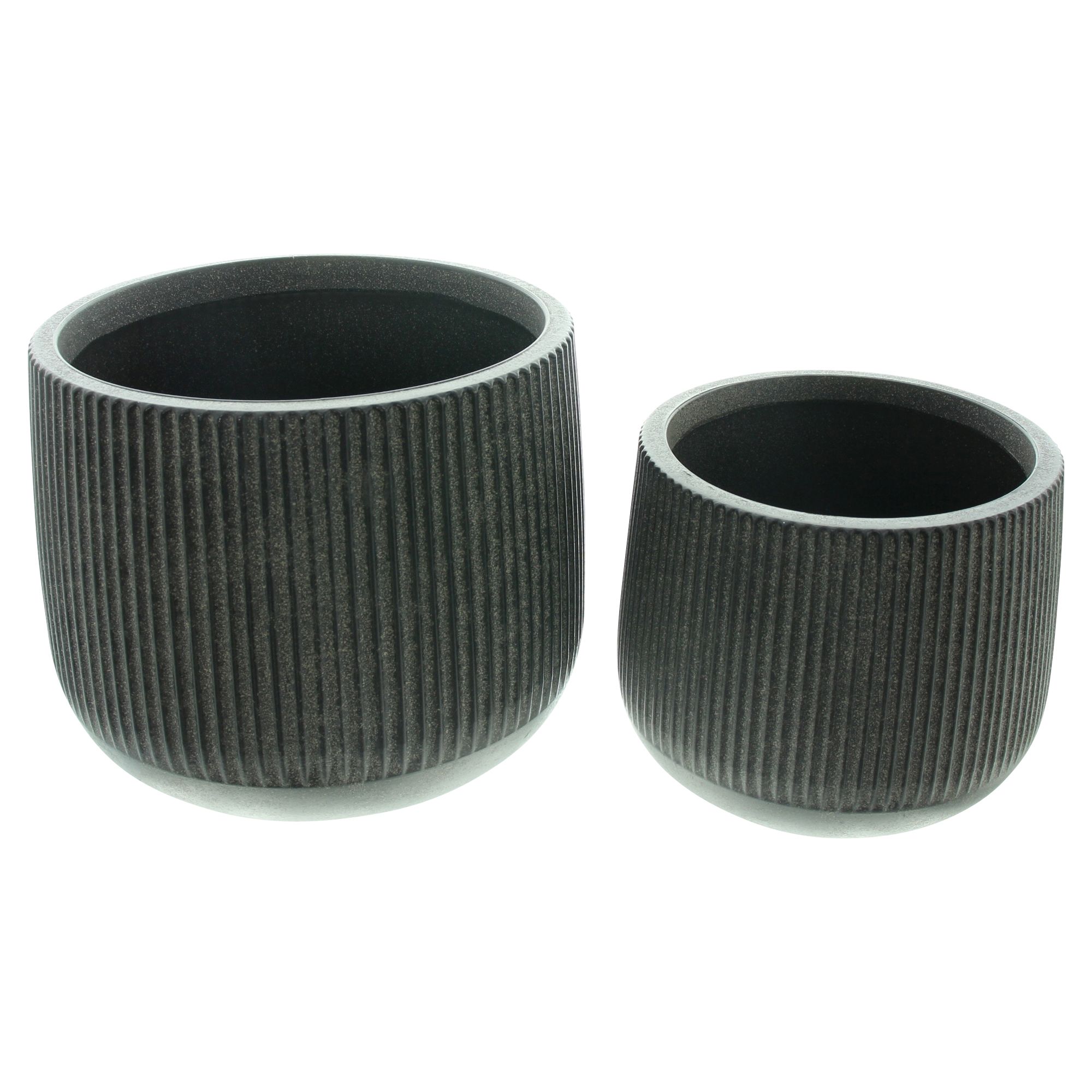 Acheter Lot de 2 cache-pots "Rainures"  dans la boutique en ligne de Frank Flechtwaren pour Jardinières