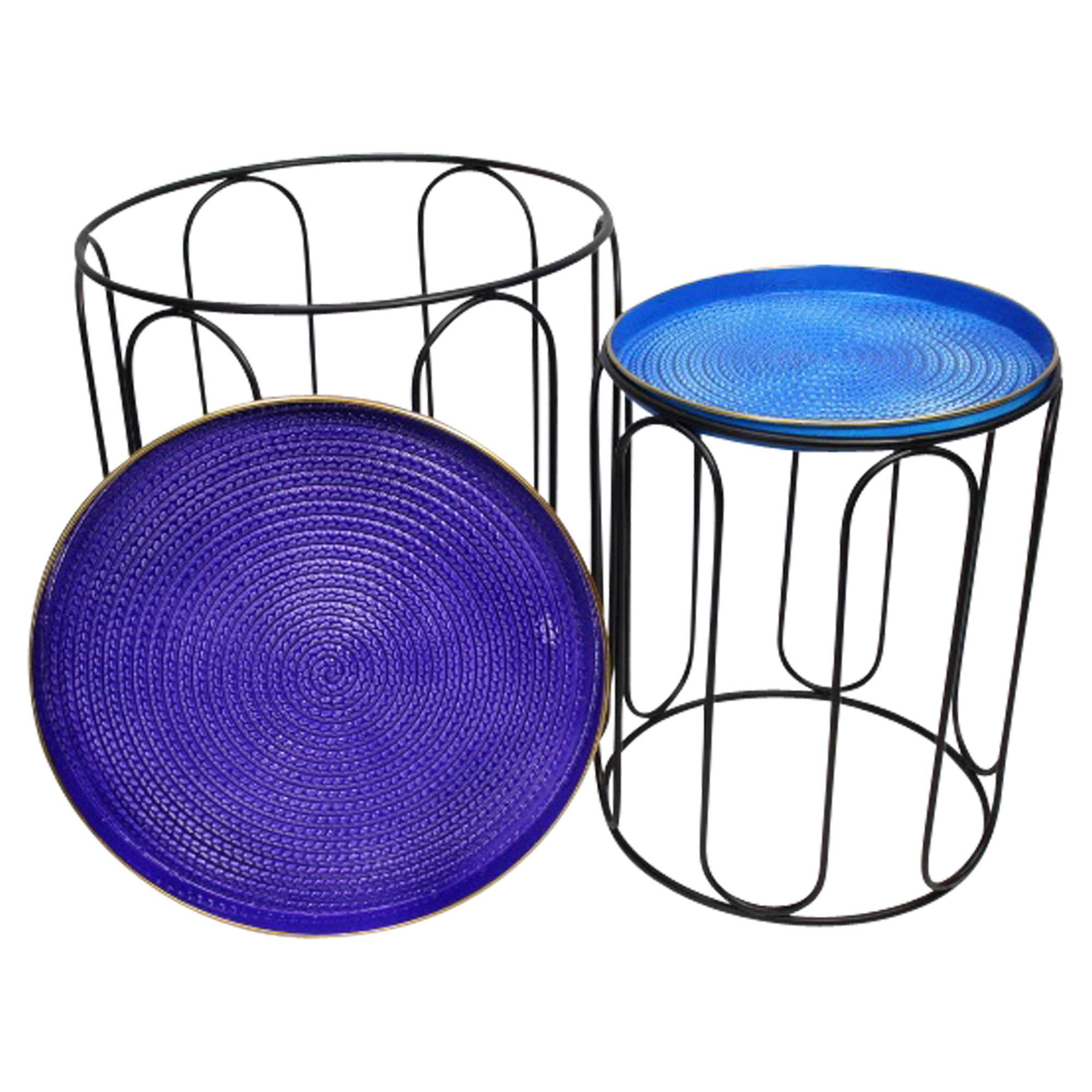 Acheter Lot de 2 tables d'appoint "Blue"  dans la boutique en ligne de Frank Flechtwaren pour Balcon