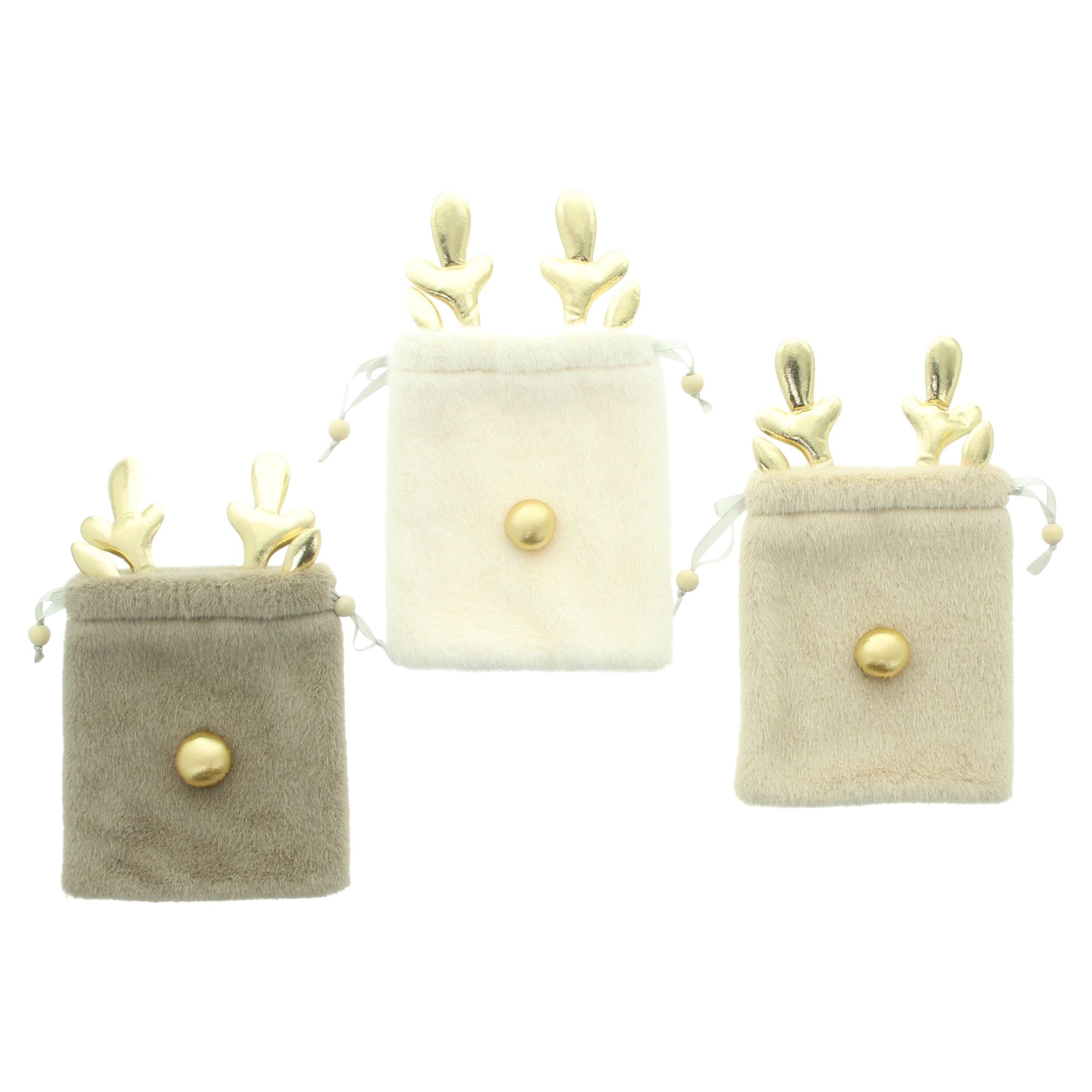 Acheter Sacs-cadeaux « Plüsch », lot de 3 dans la boutique en ligne de Frank Flechtwaren pour Sacs et pochettes cadeaux