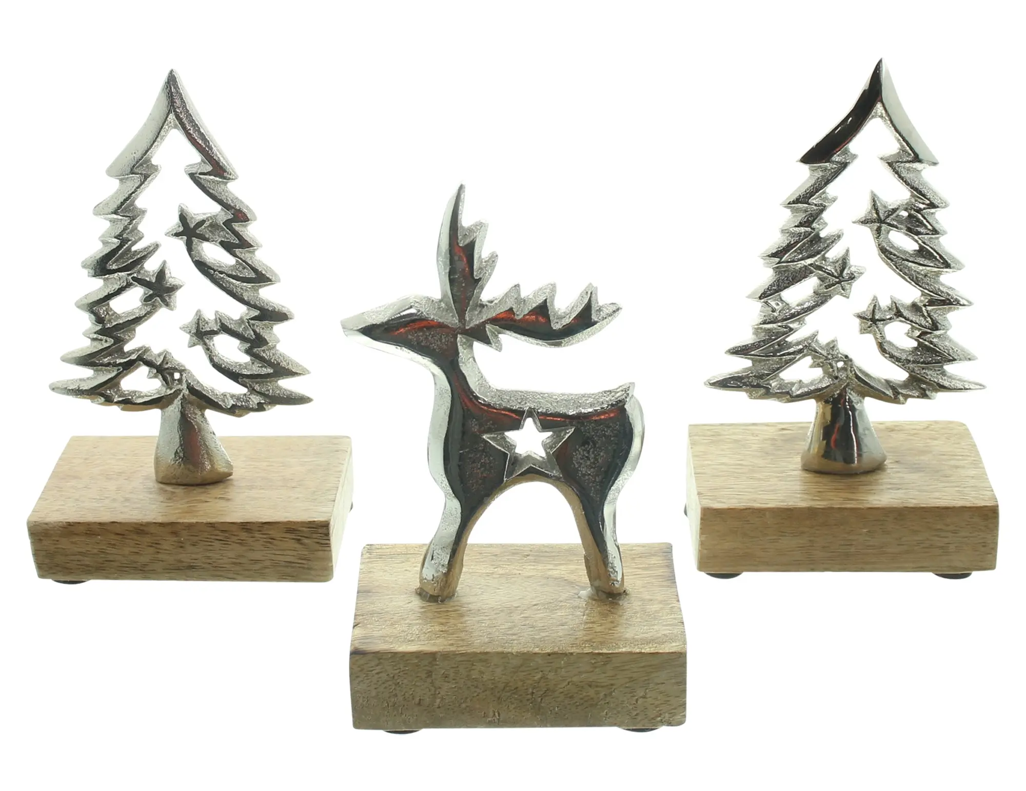Acheter Lot de 3 décorations de Noël " sapins &amp; renne"  dans la boutique en ligne de Frank Flechtwaren pour Sapins