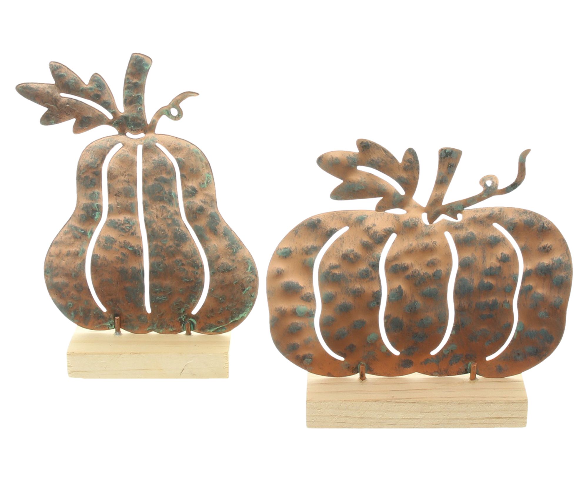 Acheter Lot de 2 citrouilles "métallique"  dans la boutique en ligne de Frank Flechtwaren pour Automne