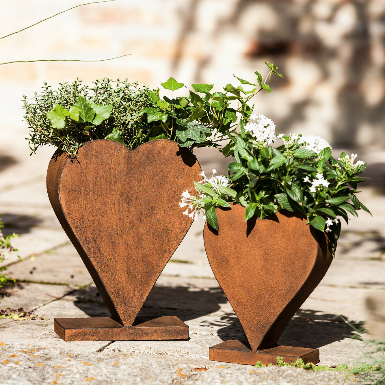 Acheter Lot de 2 "coeurs rouillés"  dans la boutique en ligne de Frank Flechtwaren