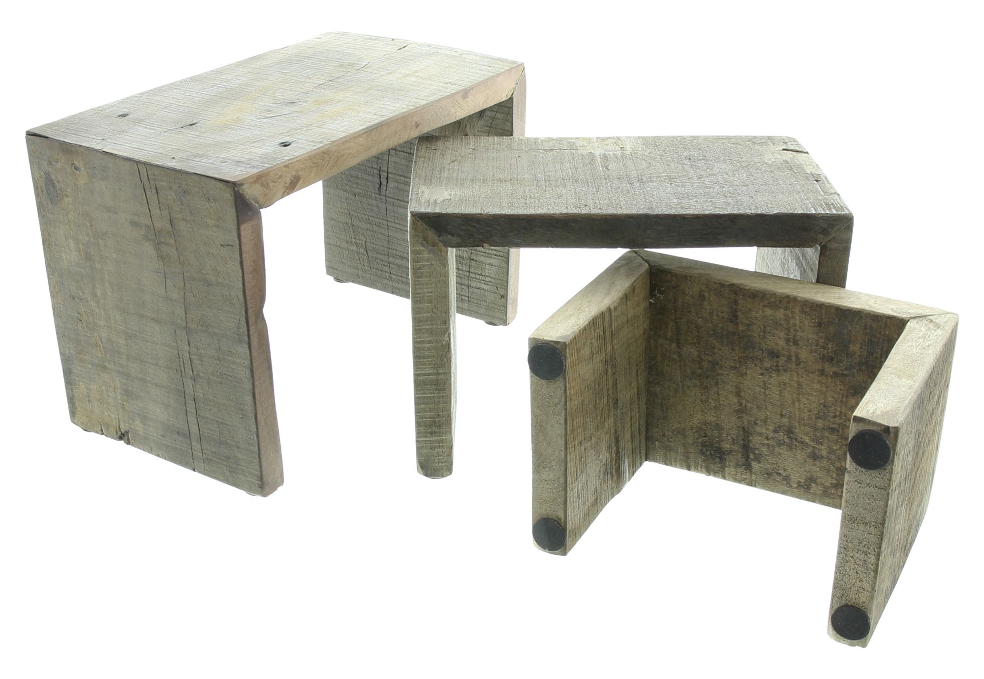 Acheter Lot de 3 bancs décoratifs "rustique" dans la boutique en ligne de Frank Flechtwaren pour Atmosphère vintage Acheter Lot de 3 bancs décoratifs "rustique" dans la boutique en ligne de Frank Flechtwaren pour Atmosphère vintage