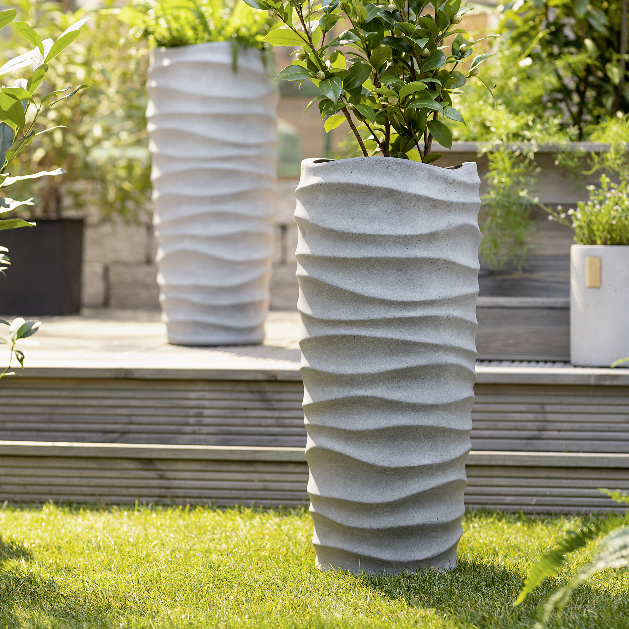 Acheter Cache-pot "aspect béton"  dans la boutique en ligne de Frank Flechtwaren
