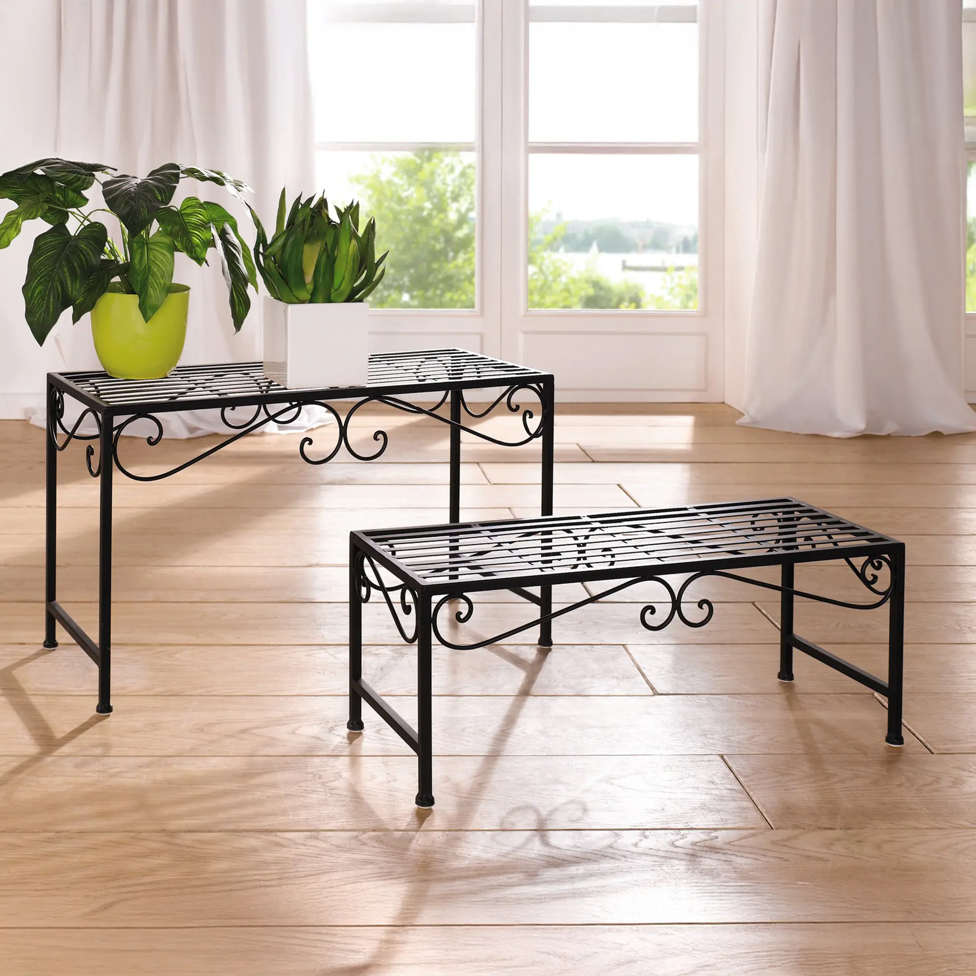 Acheter Lot de 2 bancs "vrille"  dans la boutique en ligne de Frank Flechtwaren