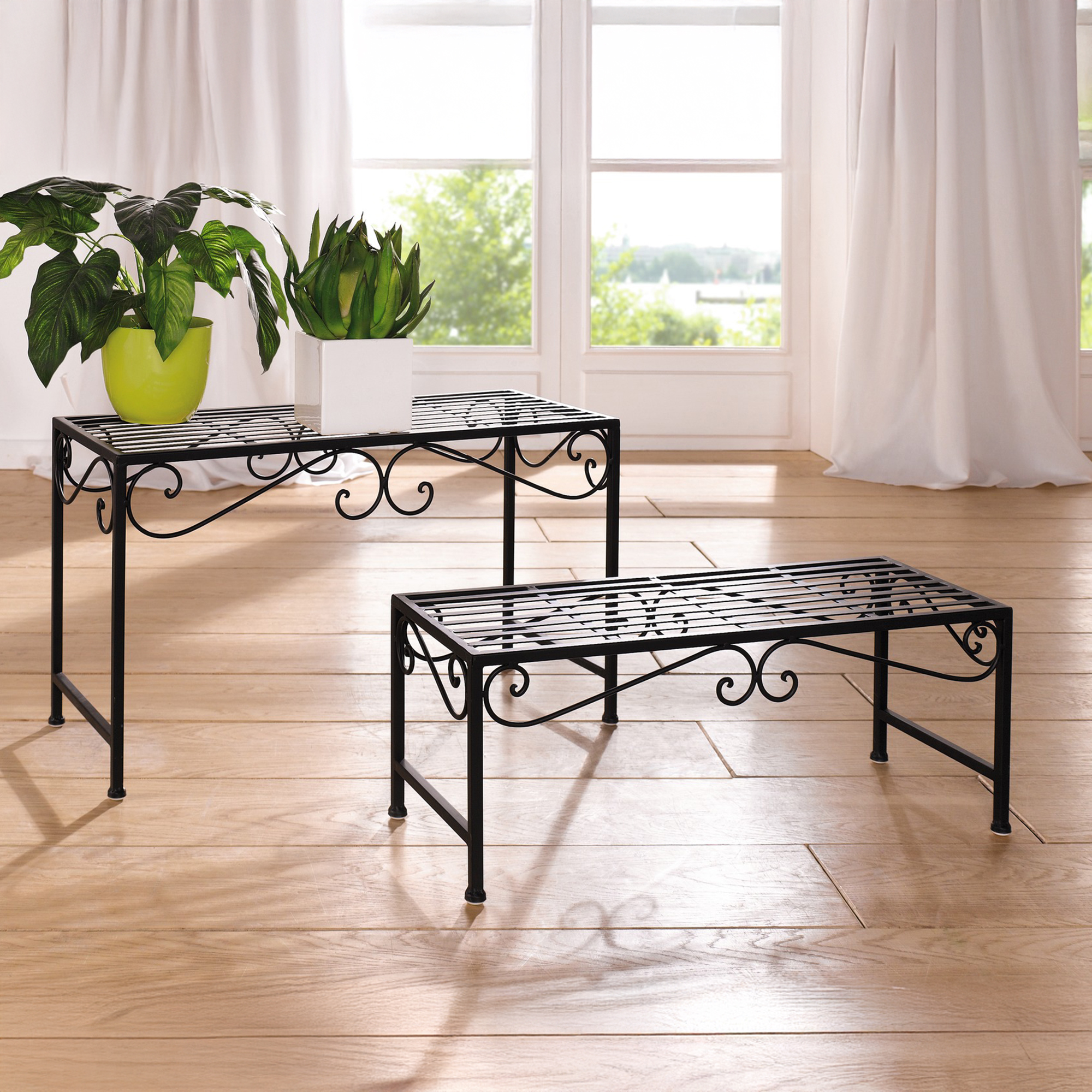 Acheter Lot de 2 bancs "vrille"  dans la boutique en ligne de Frank Flechtwaren