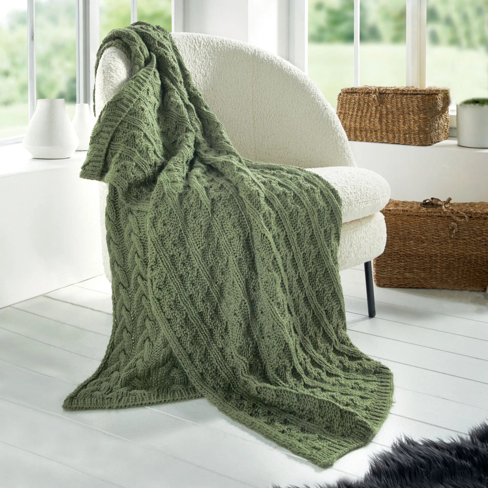 Acheter Couverture "tricot tressé"  dans la boutique en ligne de Frank Flechtwaren
