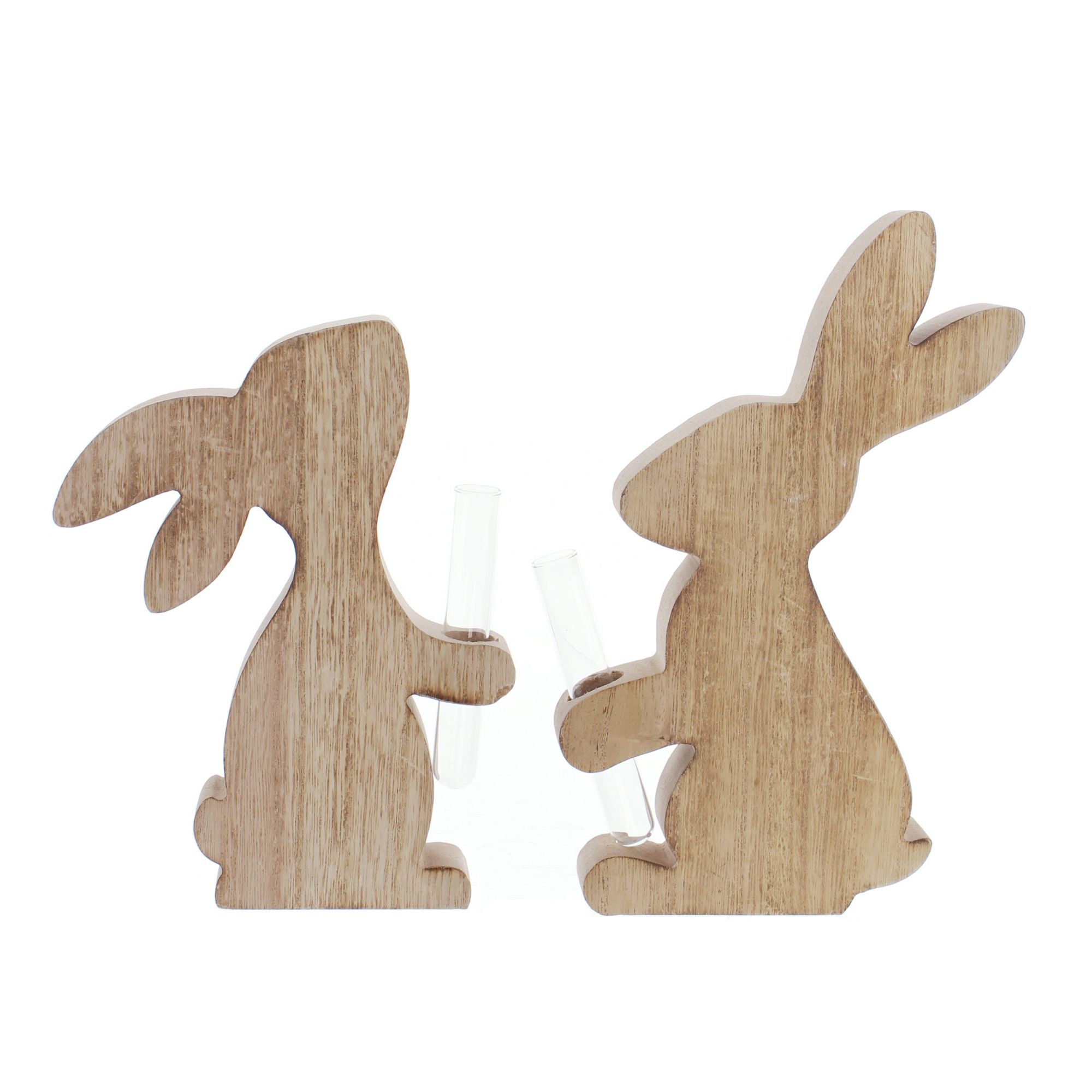 Acheter Lot de 2 lapins avec vase  dans la boutique en ligne de Frank Flechtwaren pour Lapin &amp; co