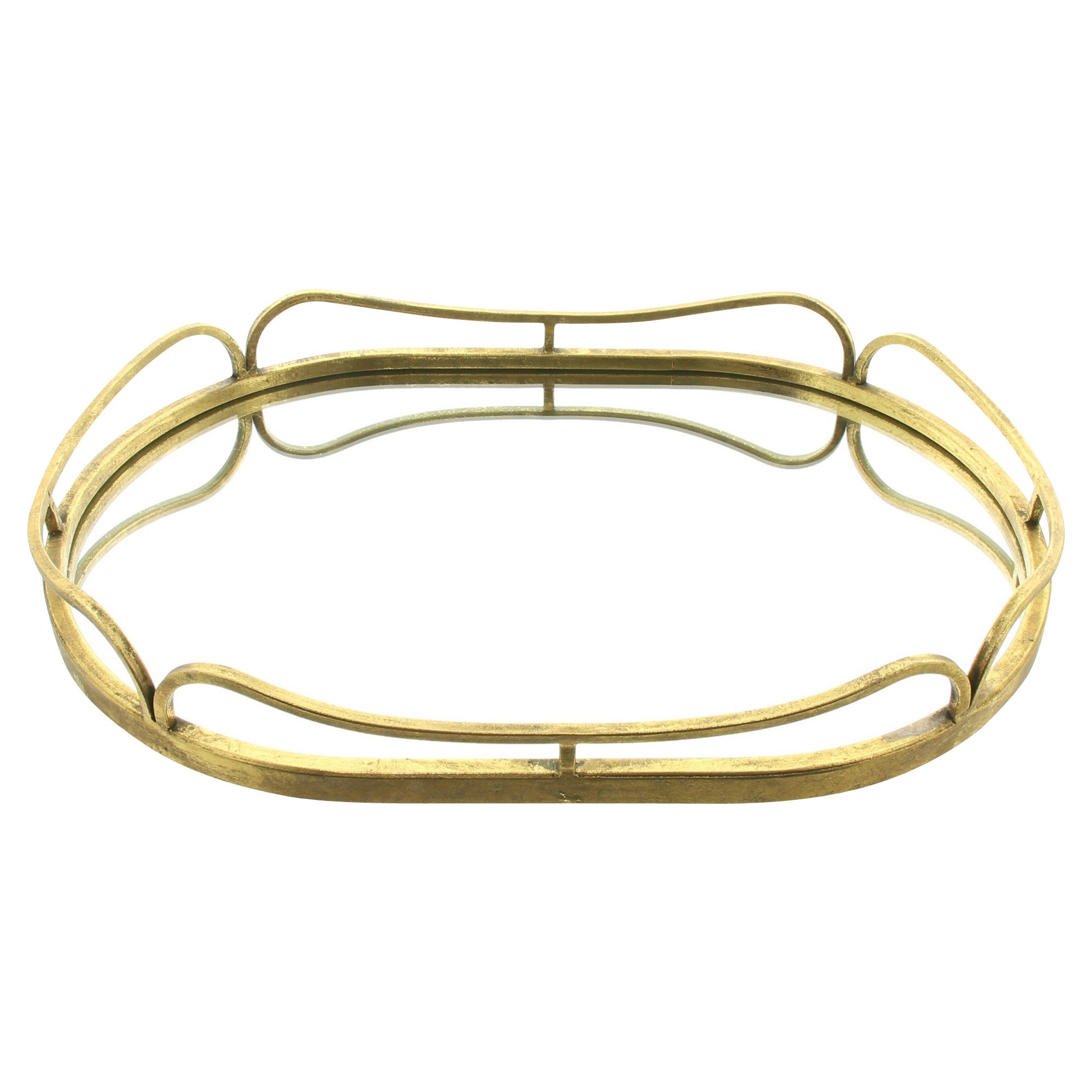 Acheter Plateau miroir "doré"  dans la boutique en ligne de Frank Flechtwaren pour Salon