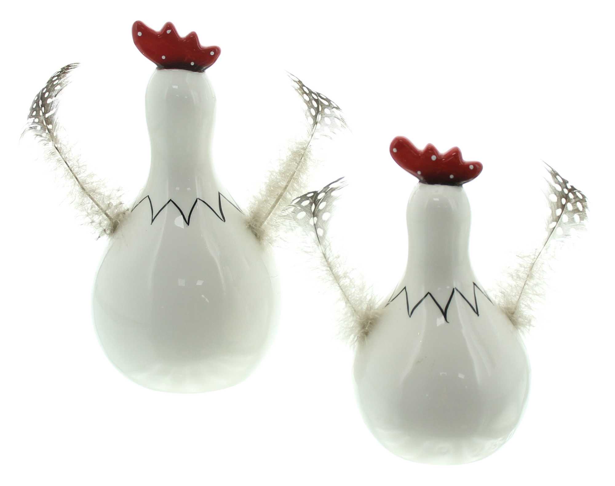 Acheter Lot de 2 poules "plumes"  dans la boutique en ligne de Frank Flechtwaren pour Lapin &amp; co