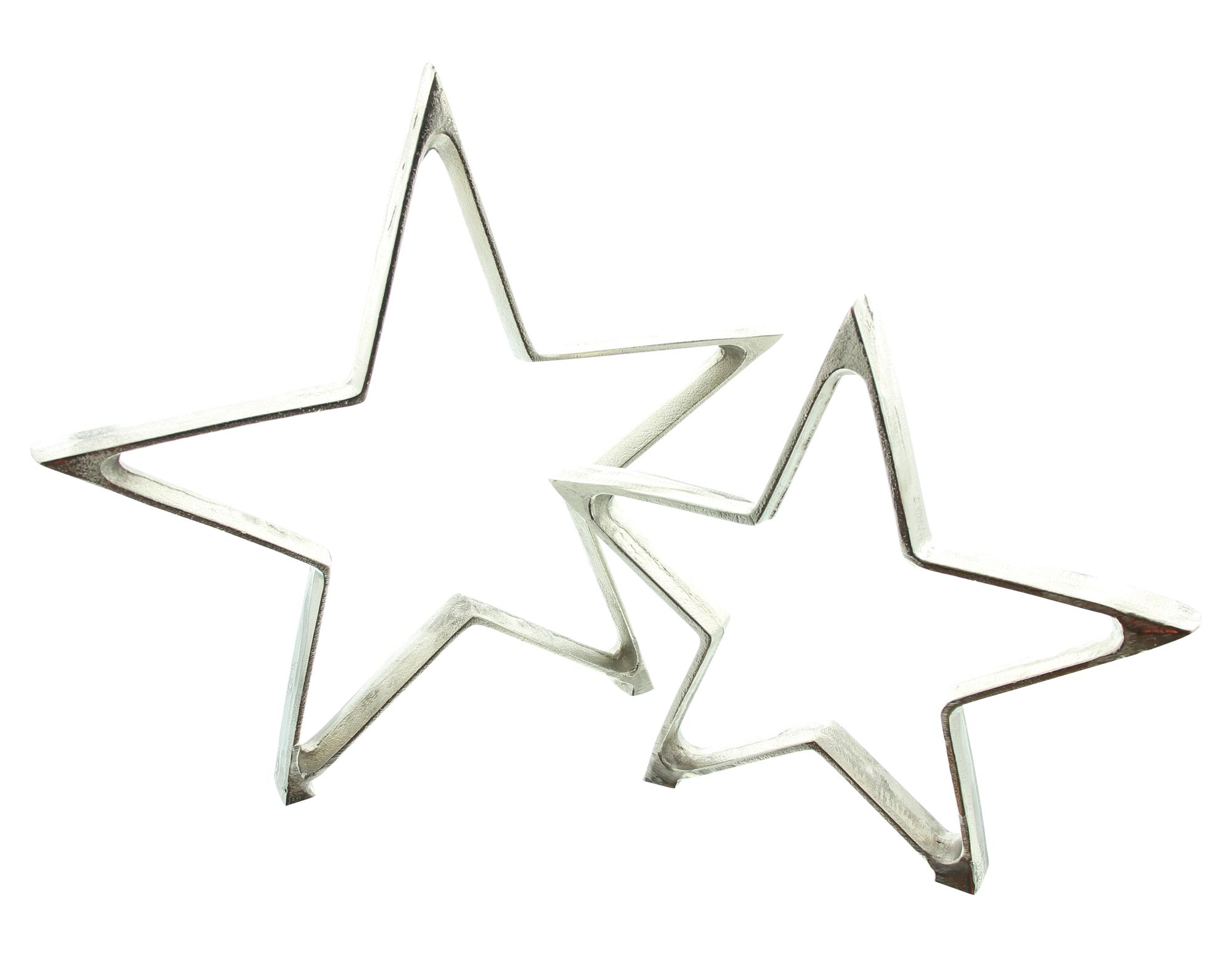 Acheter Lot de 2 étoiles "argentées"  dans la boutique en ligne de Frank Flechtwaren pour Étoiles