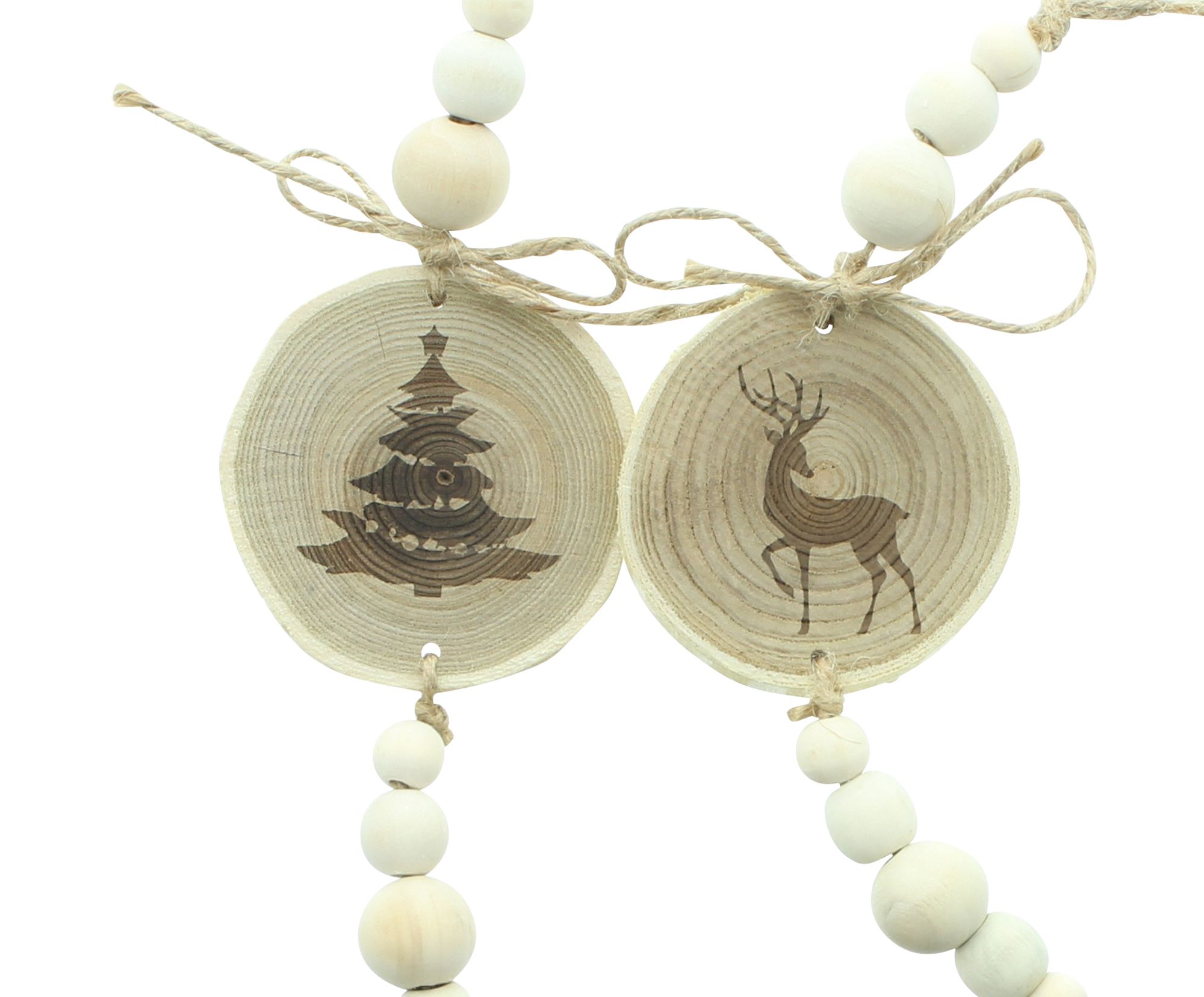 Acheter Lot de 2 suspensions hivernales "renne &amp; sapin"  dans la boutique en ligne de Frank Flechtwaren pour Noël