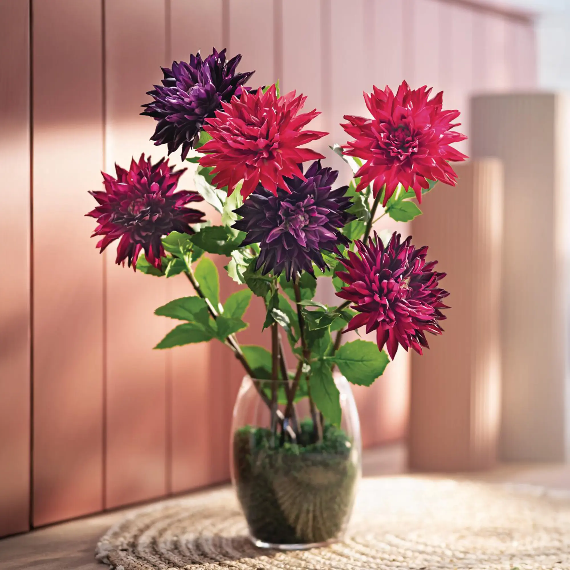 Acheter Fleur artificielle « Dahlia Purple Touch », lot de 3 dans la boutique en ligne de Frank Flechtwaren