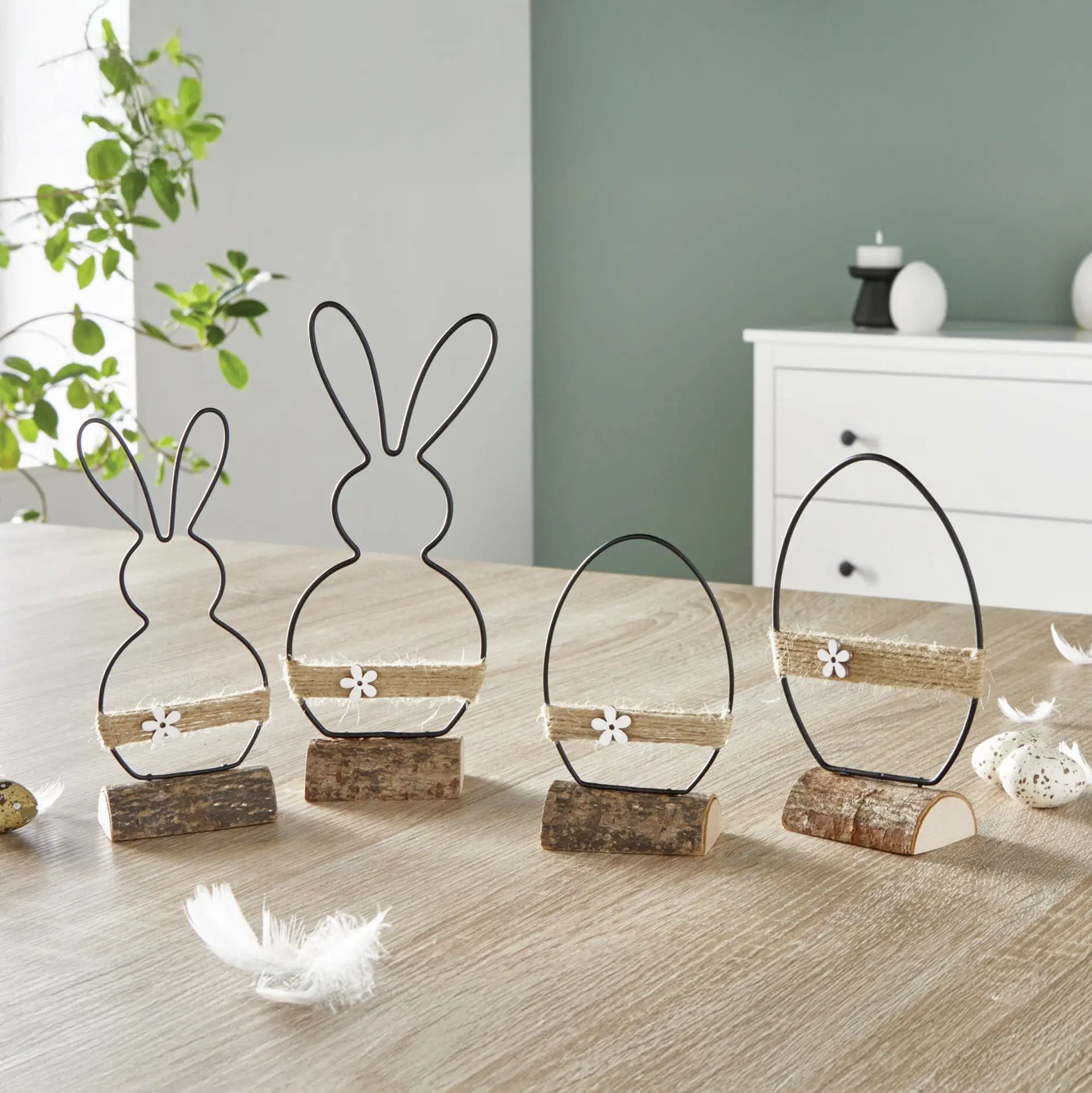 Acheter Lot de 4 décorations de Pâques "moderne"  dans la boutique en ligne de Frank Flechtwaren