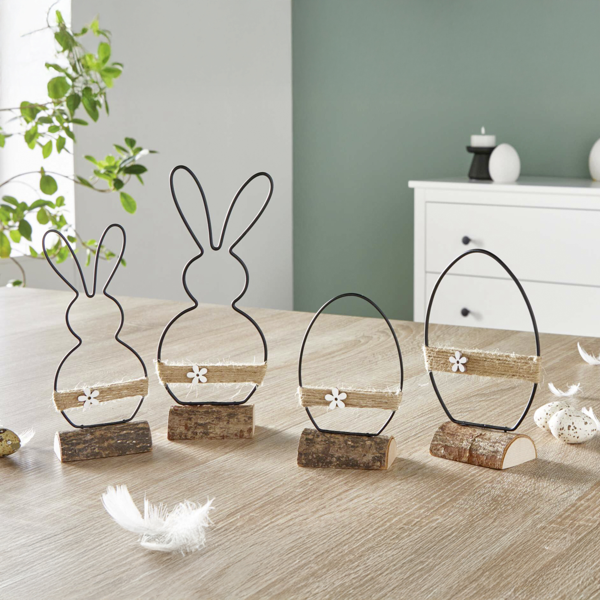 Acheter Lot de 4 décorations de Pâques "moderne"  dans la boutique en ligne de Frank Flechtwaren