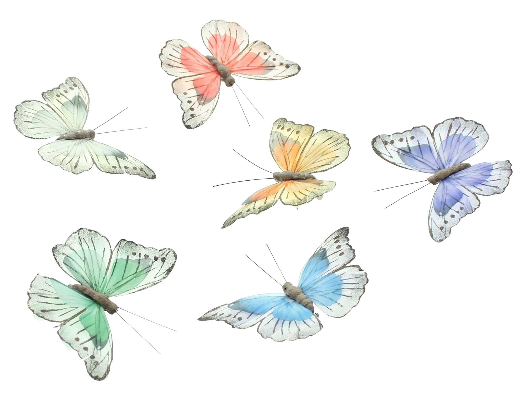 Acheter Lot de 6 clips "papillons"  dans la boutique en ligne de Frank Flechtwaren pour Pâques