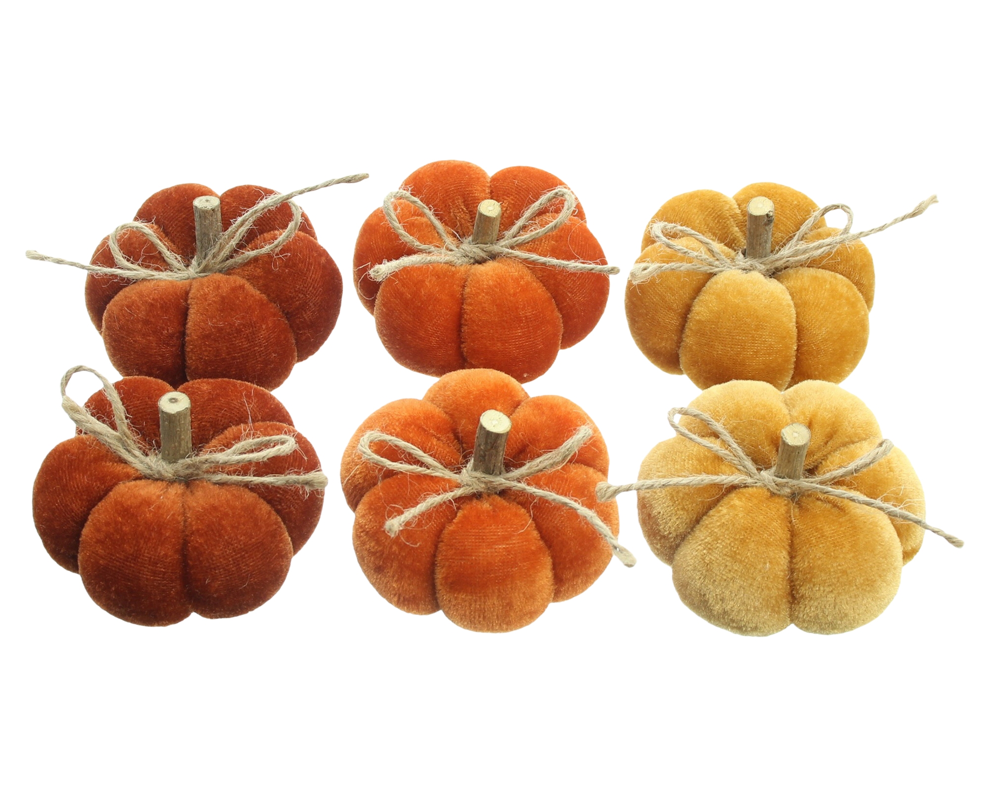 Acheter Lot de 6 citrouilles "couleurs d'automne"  dans la boutique en ligne de Frank Flechtwaren pour Série titre automne/hiver