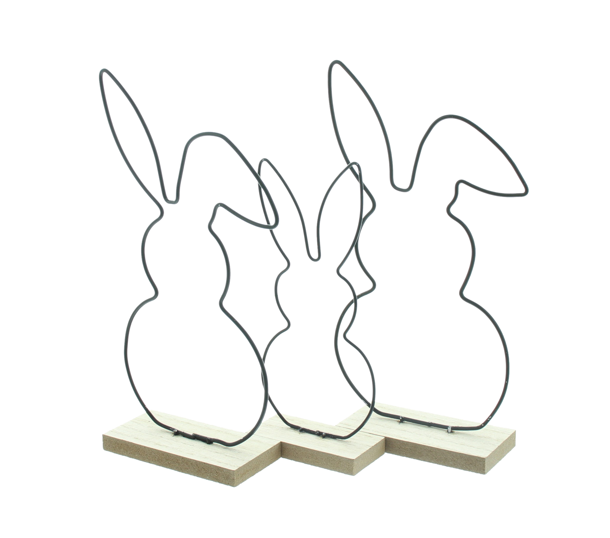 Acheter Lot de 3 décos de Pâques "lapins"  dans la boutique en ligne de Frank Flechtwaren pour Nouvel arrivage