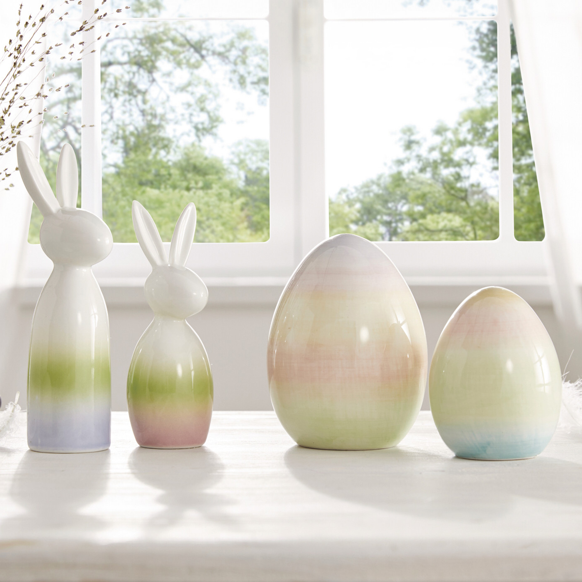 Acheter Lot de 2 oeufs "pastel"  dans la boutique en ligne de Frank Flechtwaren pour Pâques