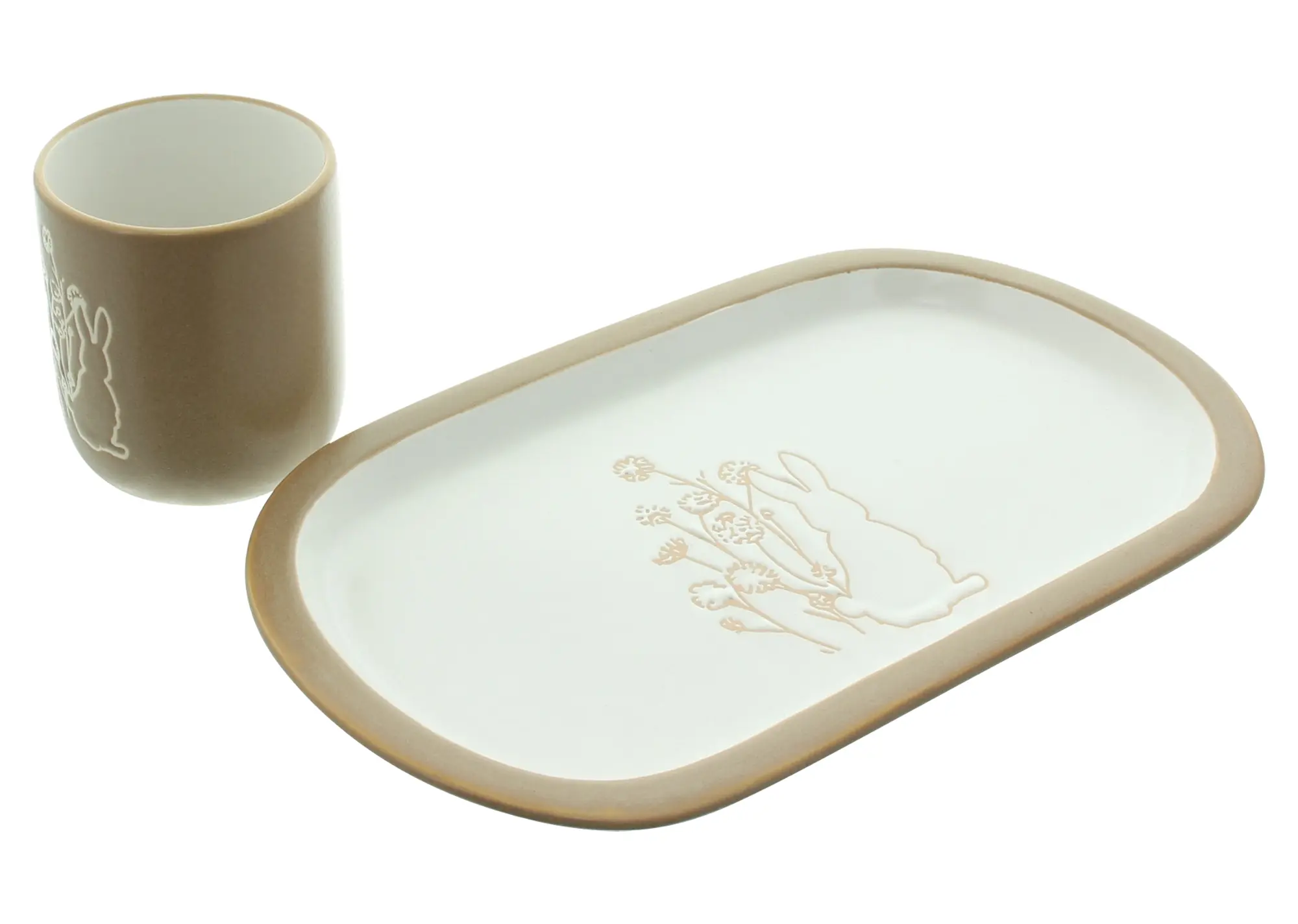 Acheter Set de vaisselle "lapin printanier", 2 pcs  dans la boutique en ligne de Frank Flechtwaren pour Cuisine