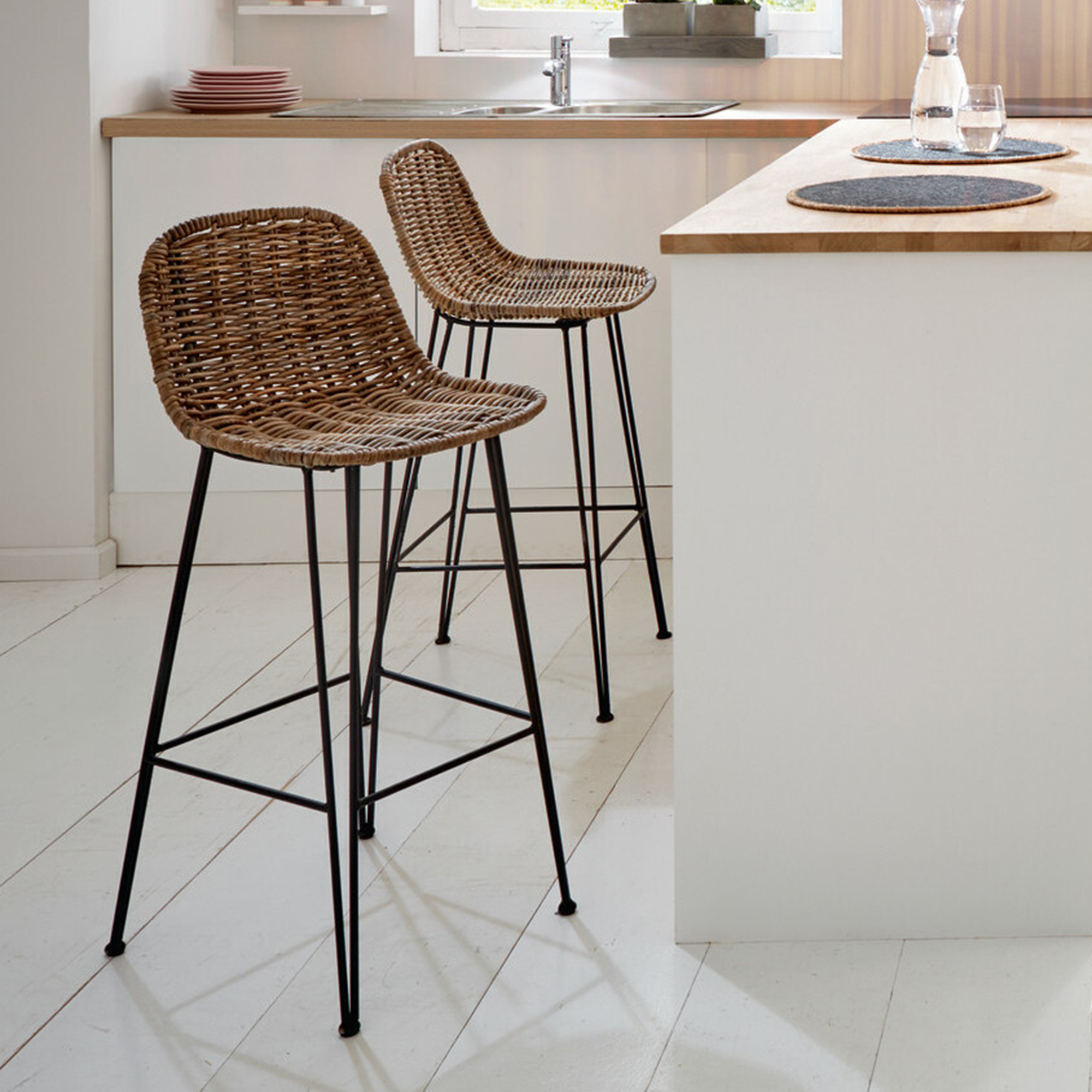 Acheter Chaise de bar en rotin "Modern Line"  dans la boutique en ligne de Frank Flechtwaren