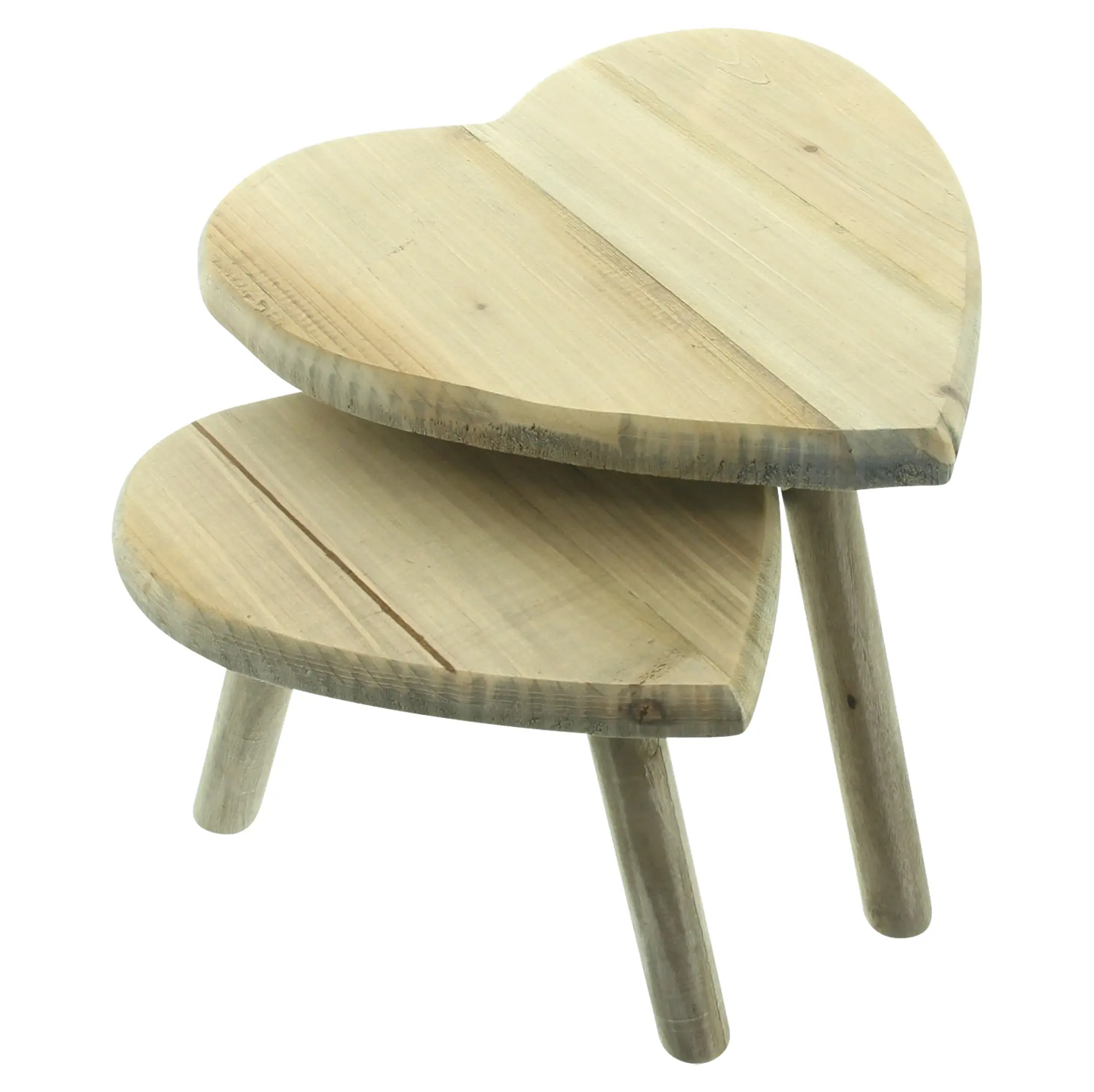 Acheter Lot de 2 tabourets "coeur"  dans la boutique en ligne de Frank Flechtwaren pour Chalet