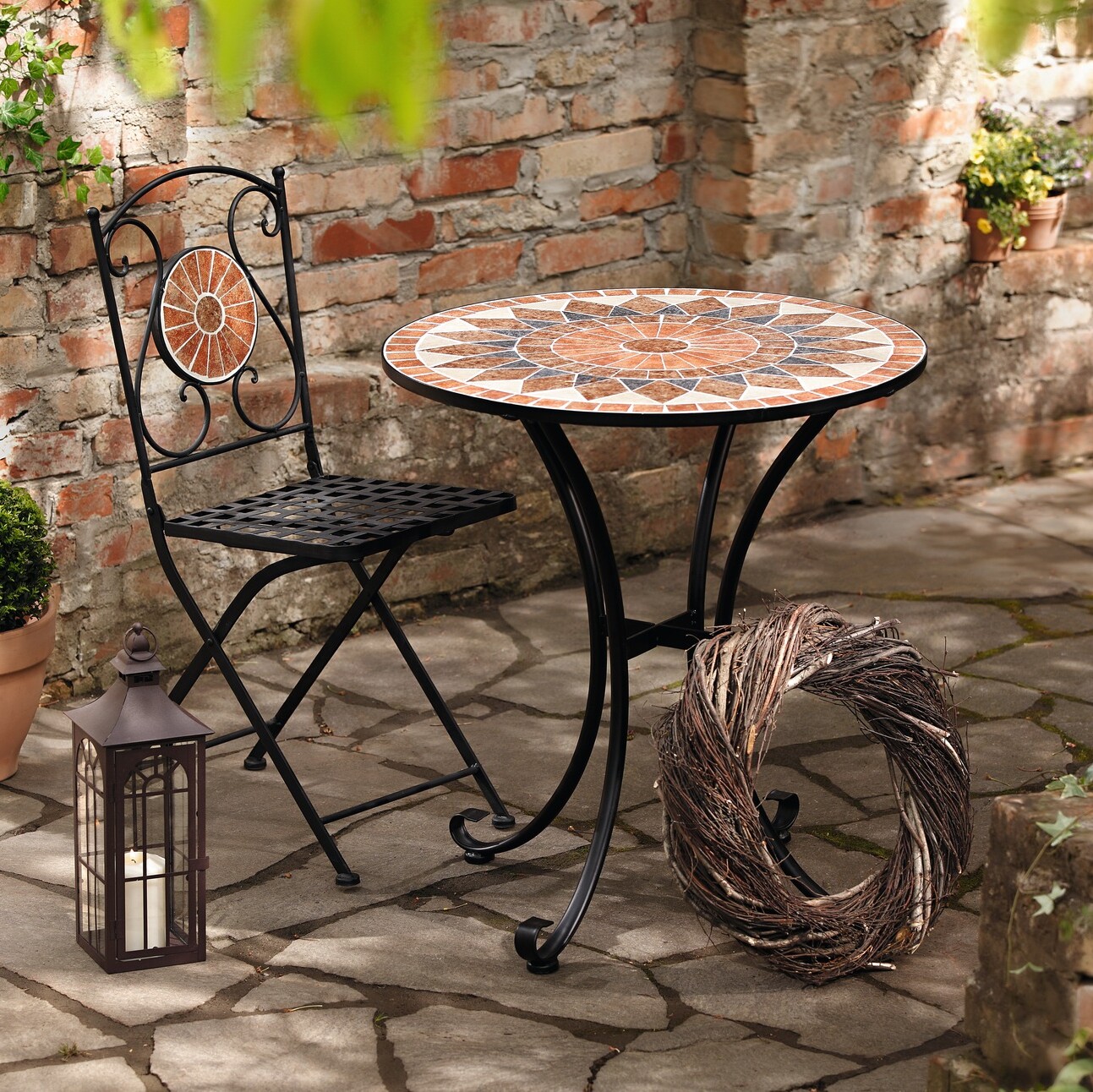 Acheter Table en métal "mosaïque"  dans la boutique en ligne de Frank Flechtwaren
