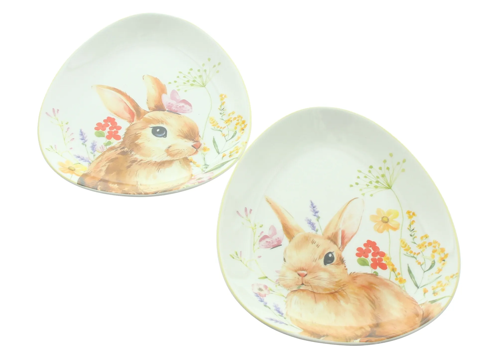 Acheter Lot de 2 assiettes de Pâques " Lapin fleuri"  dans la boutique en ligne de Frank Flechtwaren pour Table festive