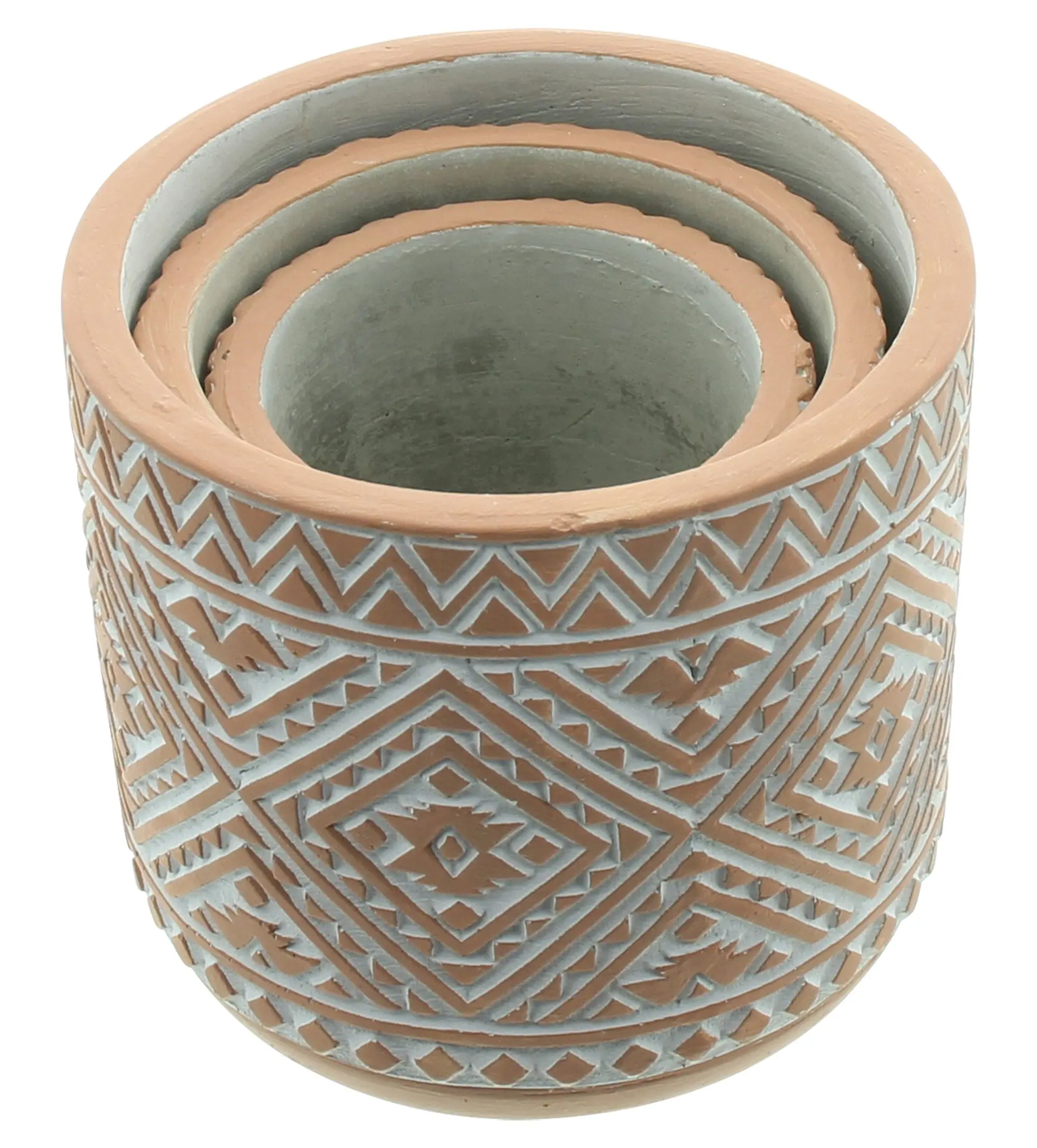 Acheter lot de 3 pots de fleurs "terre cuite"  dans la boutique en ligne de Frank Flechtwaren pour Pots de fleurs