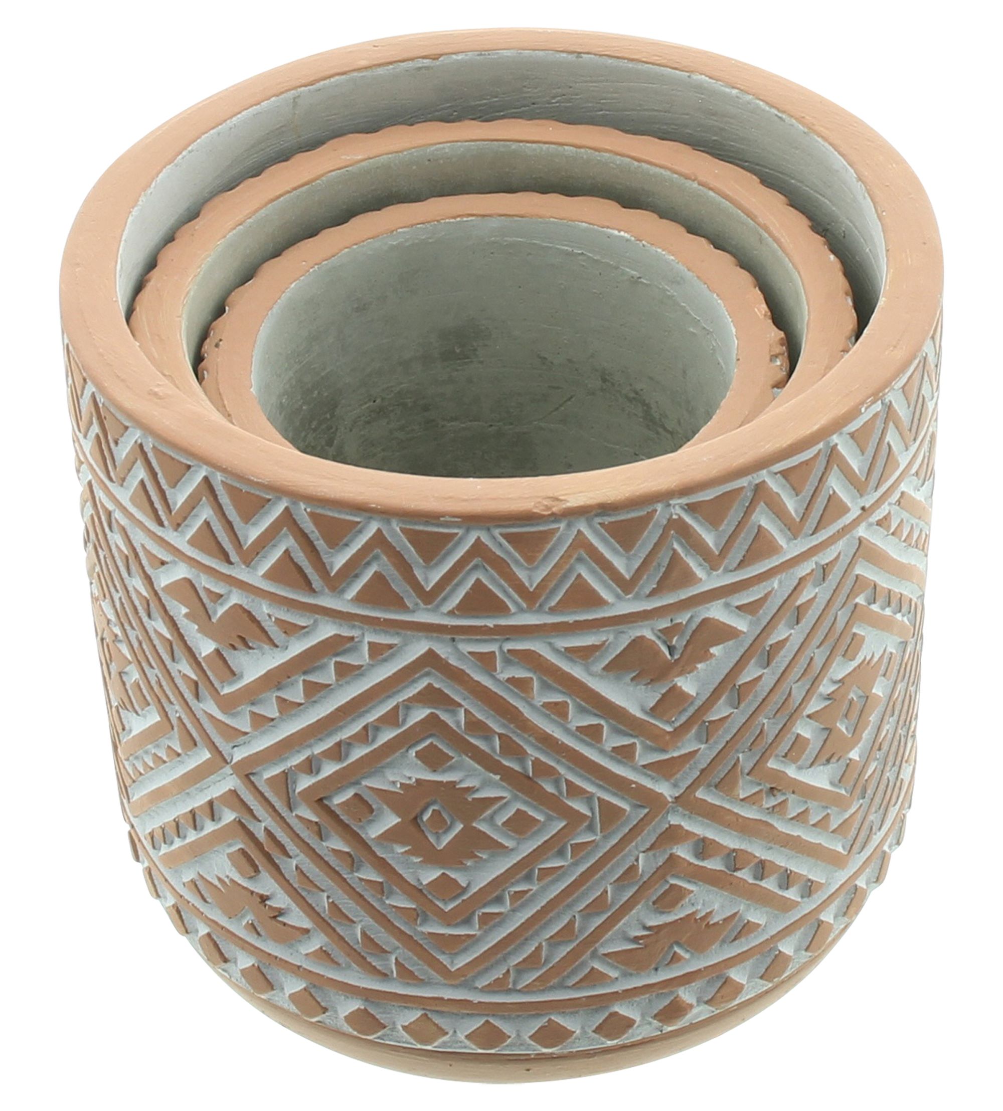 Acheter lot de 3 pots de fleurs "terre cuite"  dans la boutique en ligne de Frank Flechtwaren pour Pots de fleurs