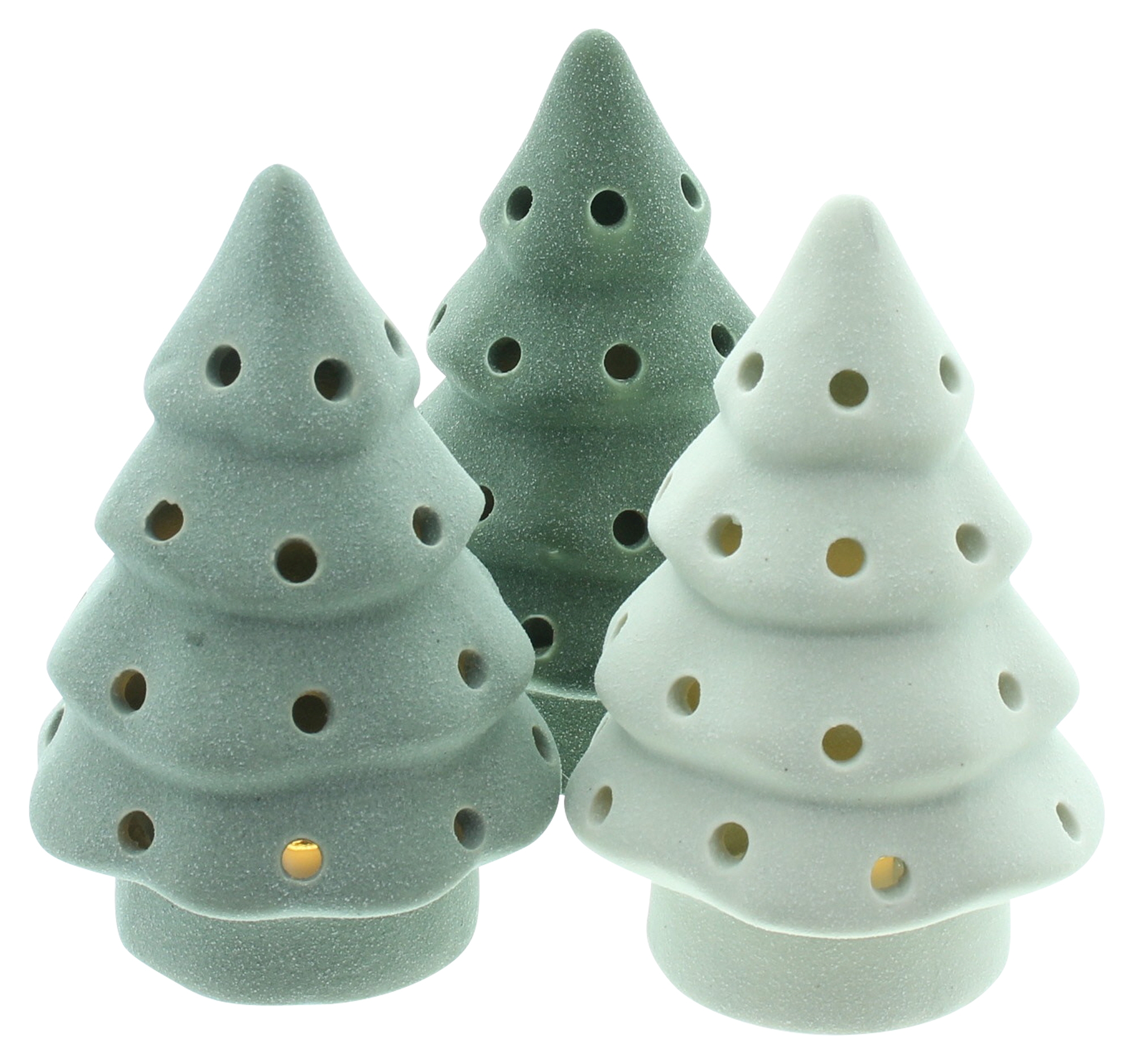 Acheter Lot de 3 sapins LED "Green Shades"  dans la boutique en ligne de Frank Flechtwaren pour Sapins