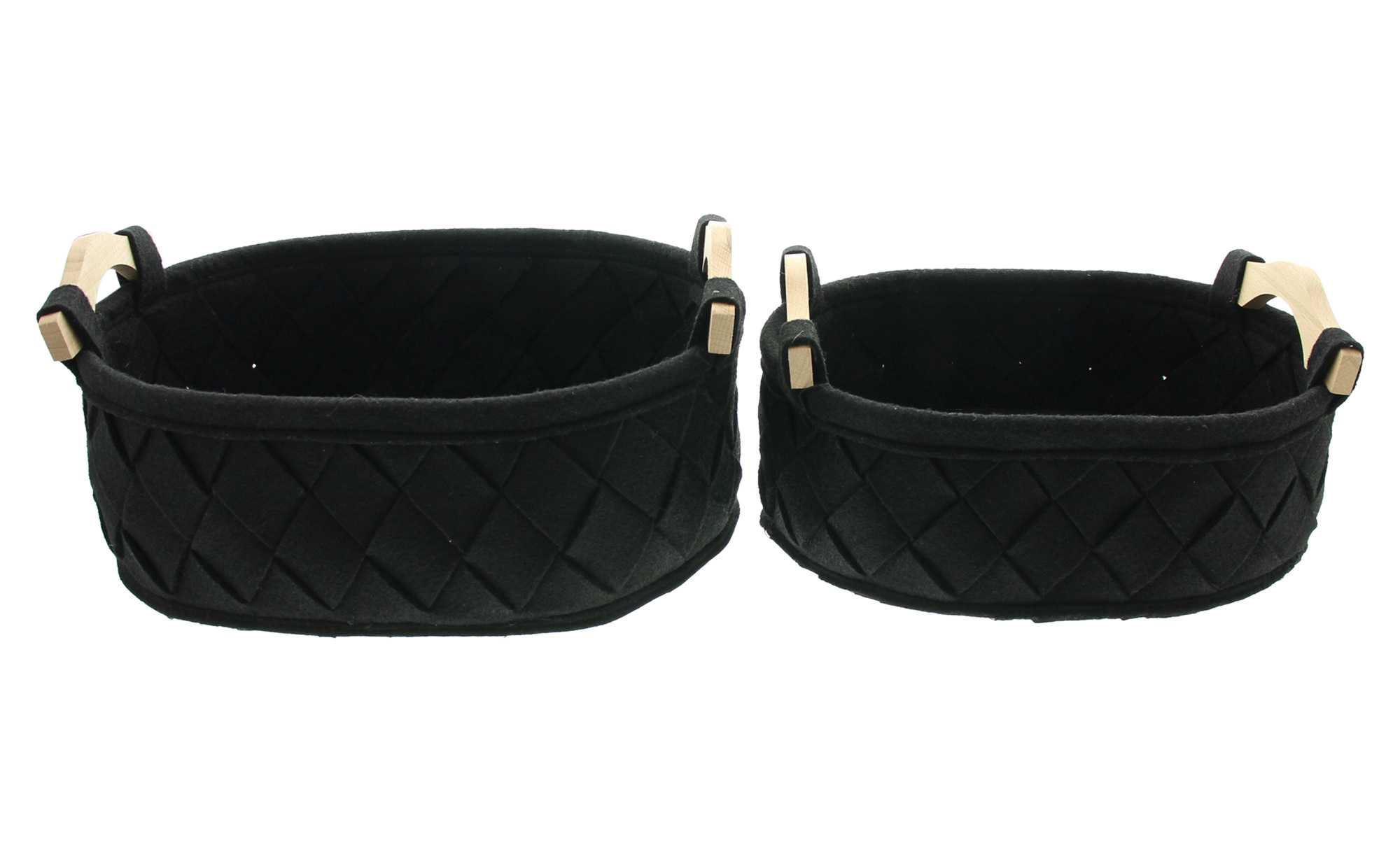 Acheter Lot de 2 paniers feutres "Modern classic"  dans la boutique en ligne de Frank Flechtwaren pour Salon