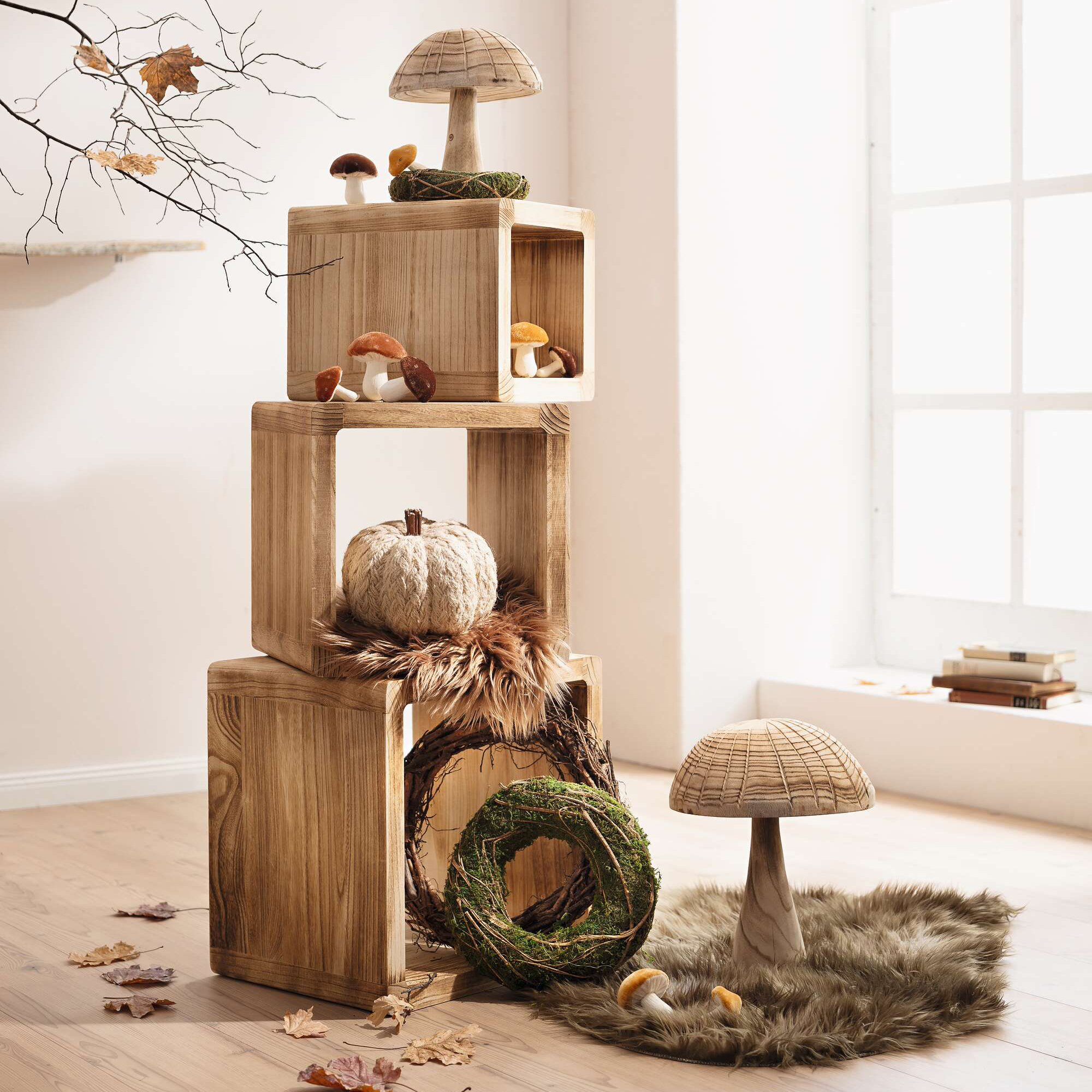 Acheter Décoration en bois "Mushroom", GM  dans la boutique en ligne de Frank Flechtwaren pour Automne