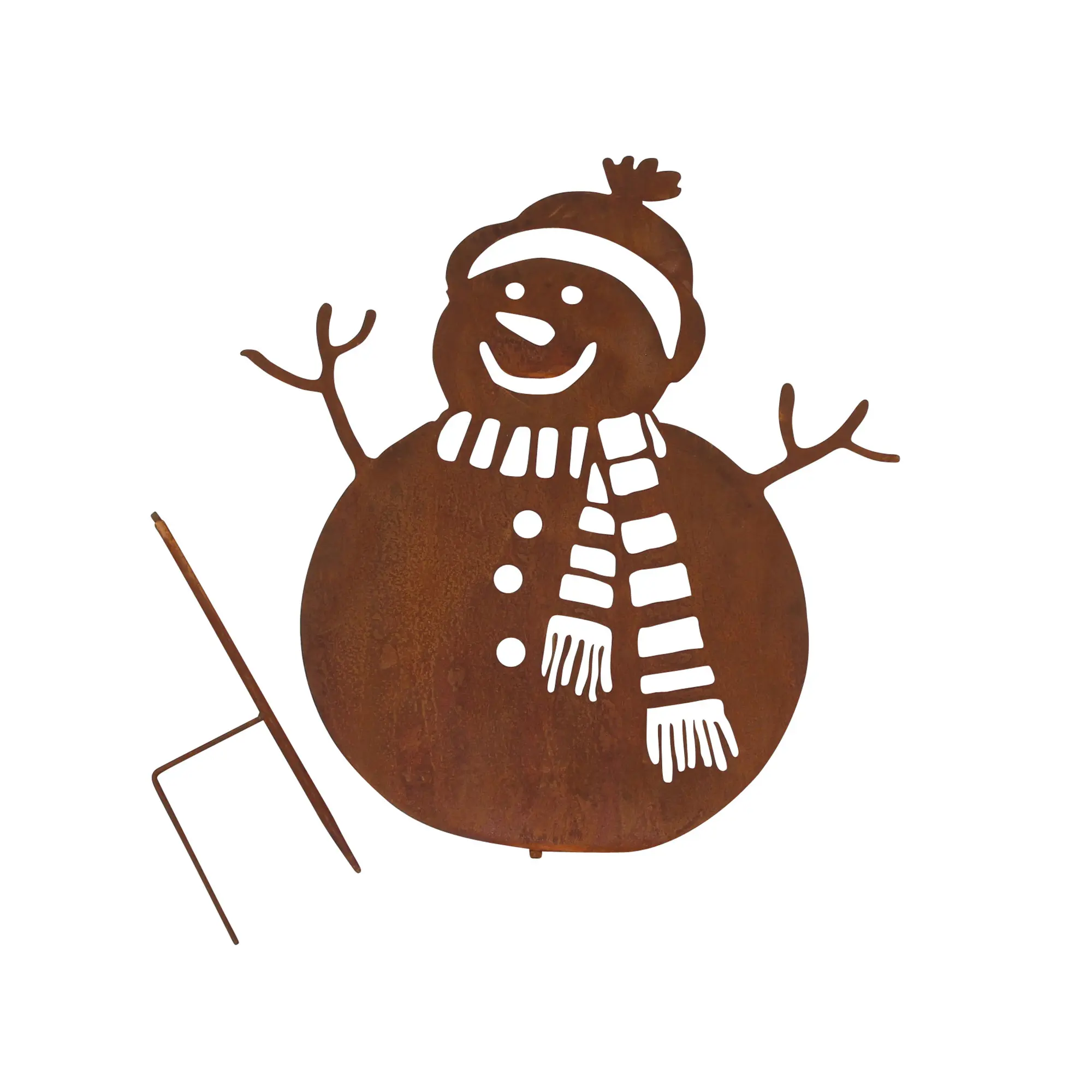 Acheter Piquet de jardin « Bonhomme de neige »  dans la boutique en ligne de Frank Flechtwaren pour Décoration rouille pour votre jardin