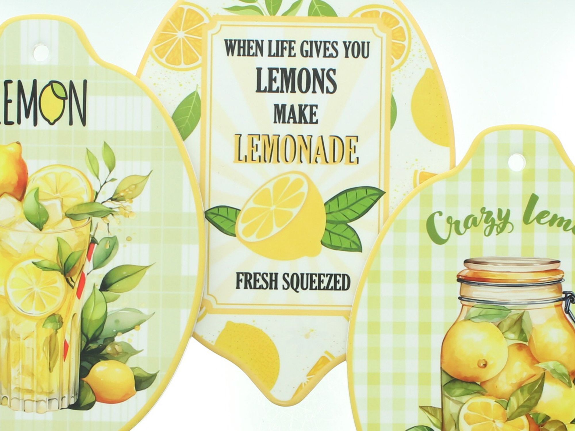 Acheter Lot de 3 décorations murale "Citron"  dans la boutique en ligne de Frank Flechtwaren pour Cuisine