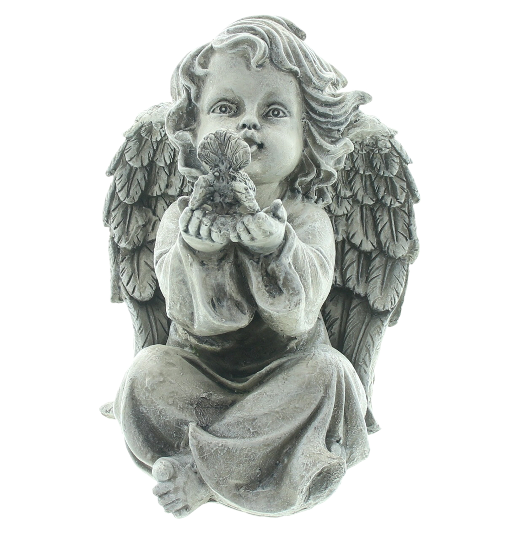 Acheter Figurine "ange avec oiseau"  dans la boutique en ligne de Frank Flechtwaren