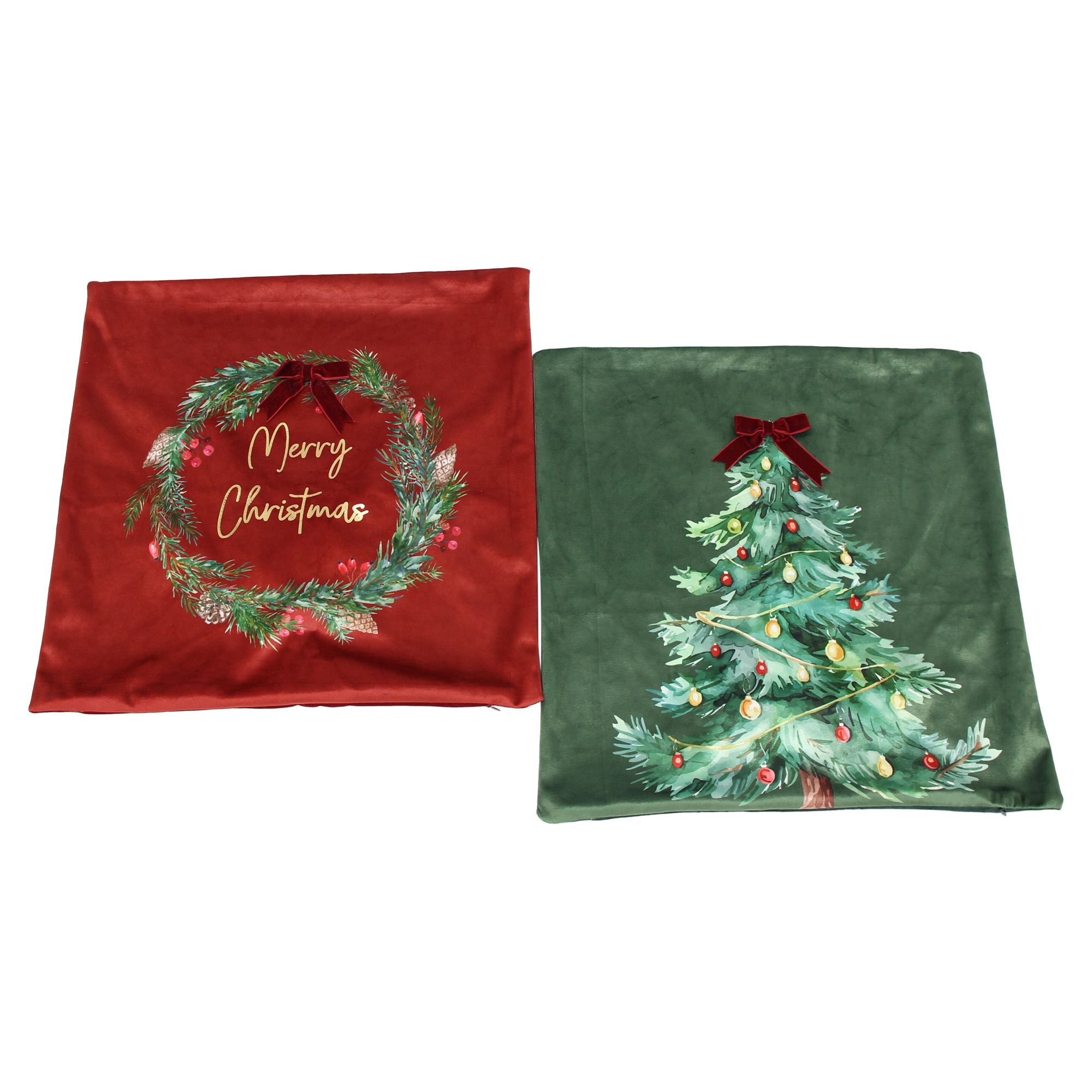 Acheter Housse de coussin LED « Christmas », lot de 2 dans la boutique en ligne de Frank Flechtwaren pour Coussins &amp; remplissages