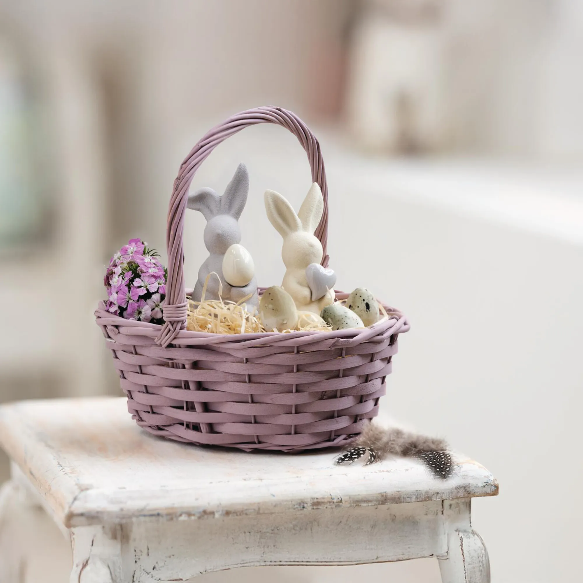 Acheter Panier à linge "Rose tendre"  dans la boutique en ligne de Frank Flechtwaren pour Tons pastel