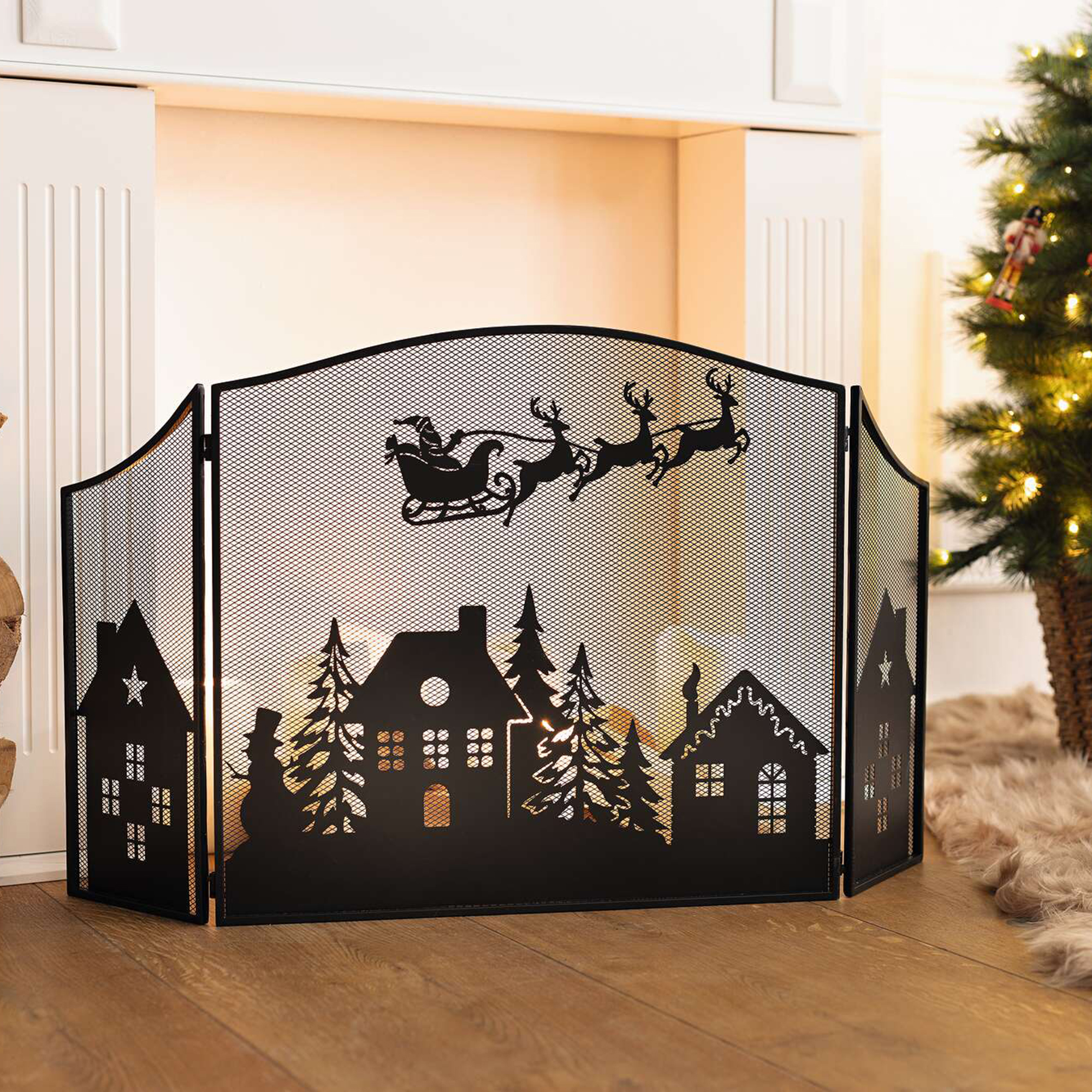 Acheter Décoration de cheminée "Christmas Time"  dans la boutique en ligne de Frank Flechtwaren