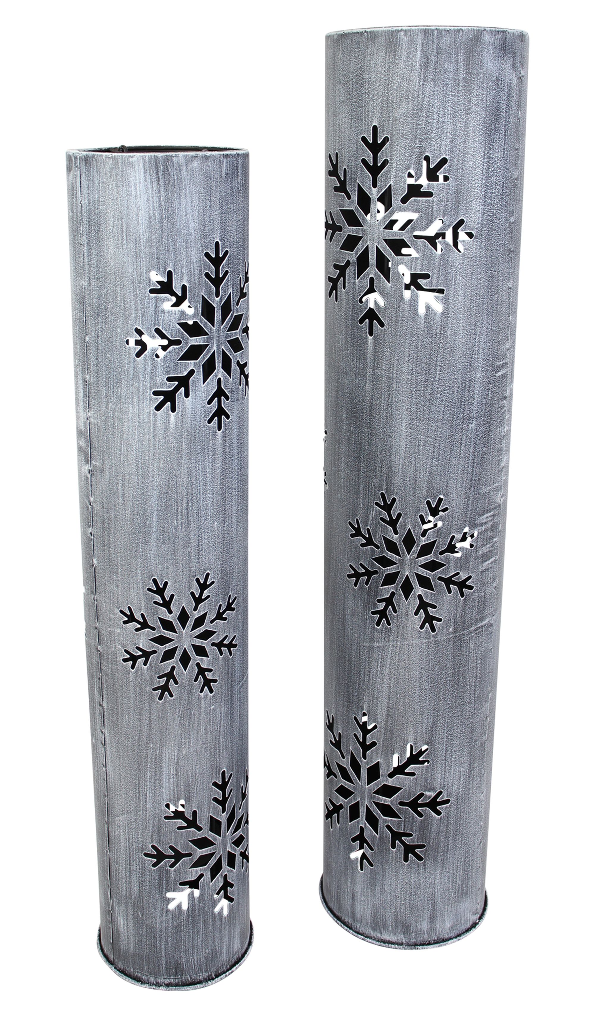 Acheter Lot de 2 colonnes-luminions "flocons de neige"  dans la boutique en ligne de Frank Flechtwaren pour Lumières de Noël