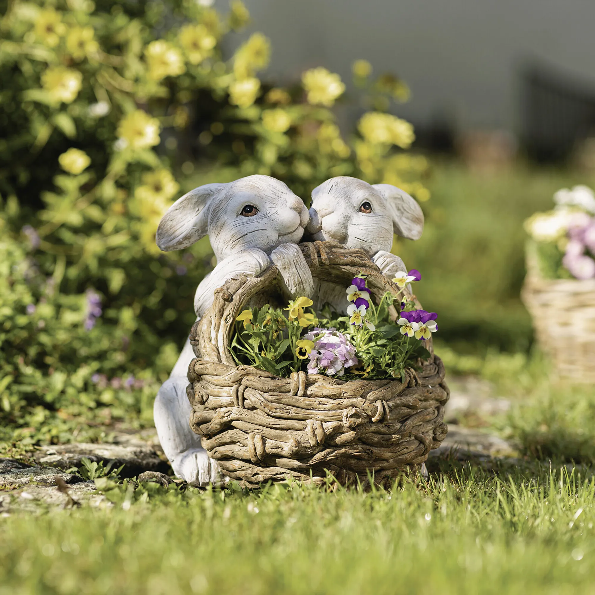 Acheter Jardinière "couple de lapins"  dans la boutique en ligne de Frank Flechtwaren pour Lapin &amp; co