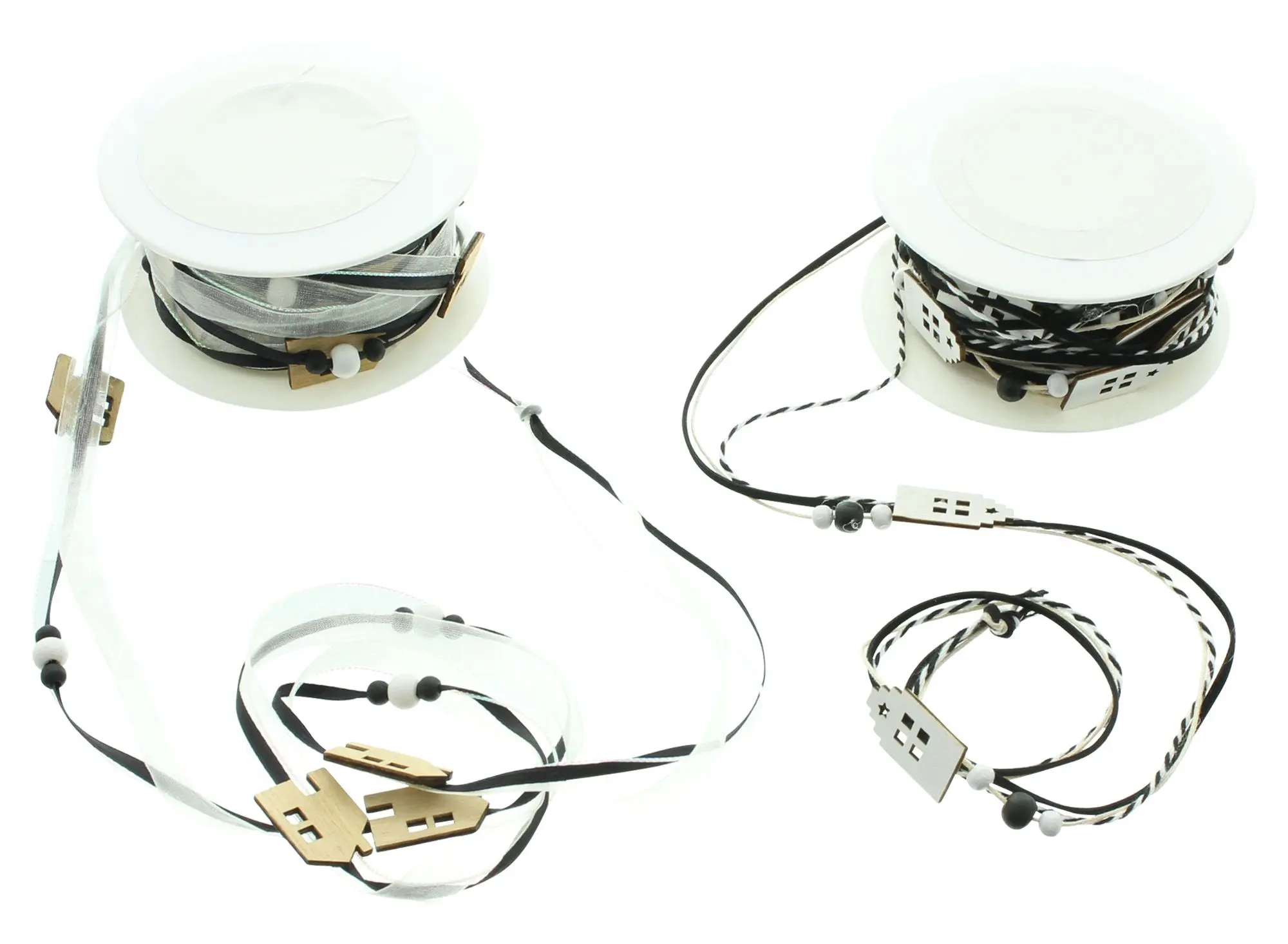 Acheter Lot de 2 rubans cadeau "Maisonnette"  dans la boutique en ligne de Frank Flechtwaren pour Pâques