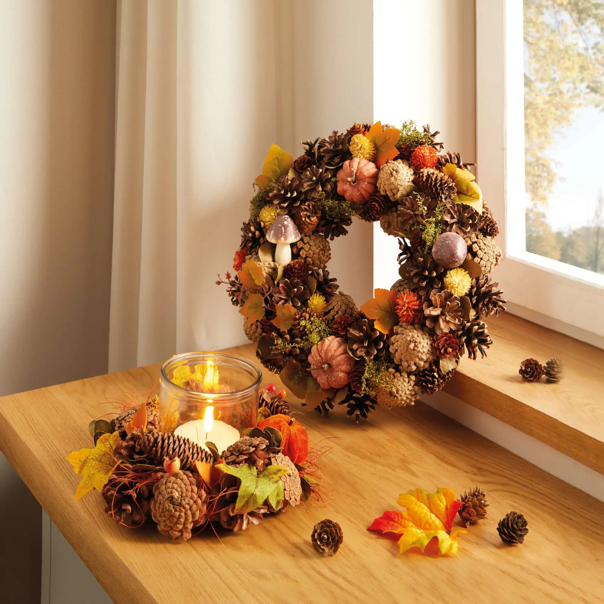 Acheter Couronne "variétés d'automne"  dans la boutique en ligne de Frank Flechtwaren pour Couronnes d'automne &amp; arrangements 