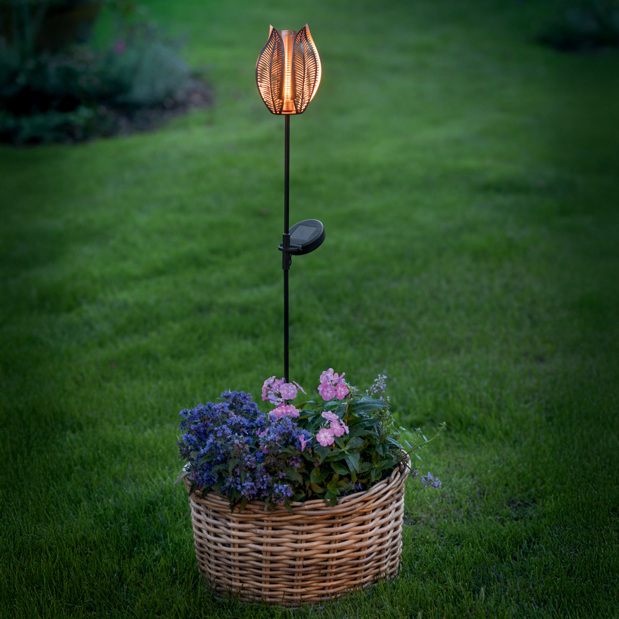 Acheter Pic solaire " fleur"  dans la boutique en ligne de Frank Flechtwaren pour Luminaires de jardin